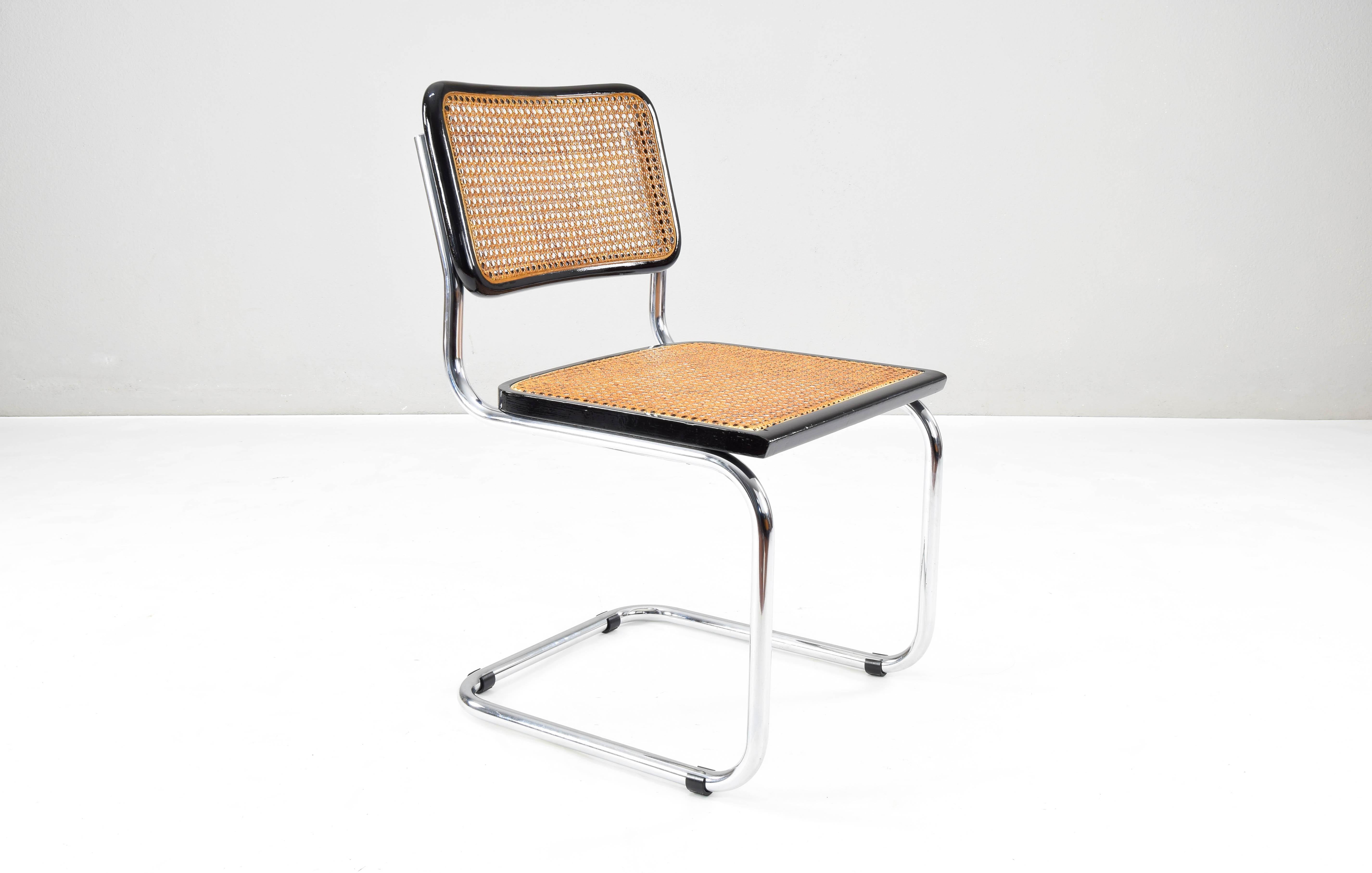Set of Six Mid-Century Modern Marcel Breuer B32 Cesca Chairs, Italy, 1970s 5