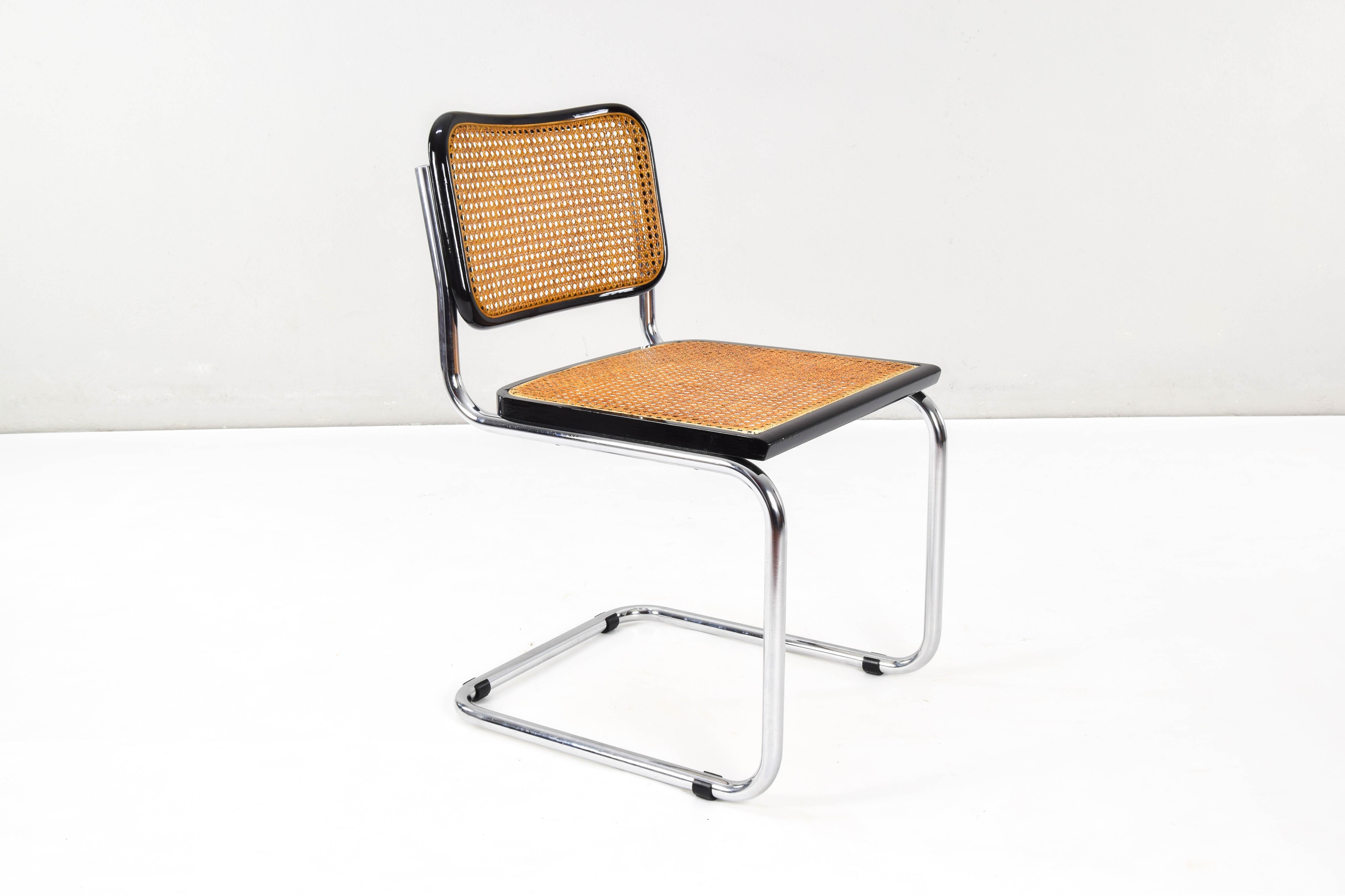 Set of Six Mid-Century Modern Marcel Breuer B32 Cesca Chairs, Italy, 1970s 6