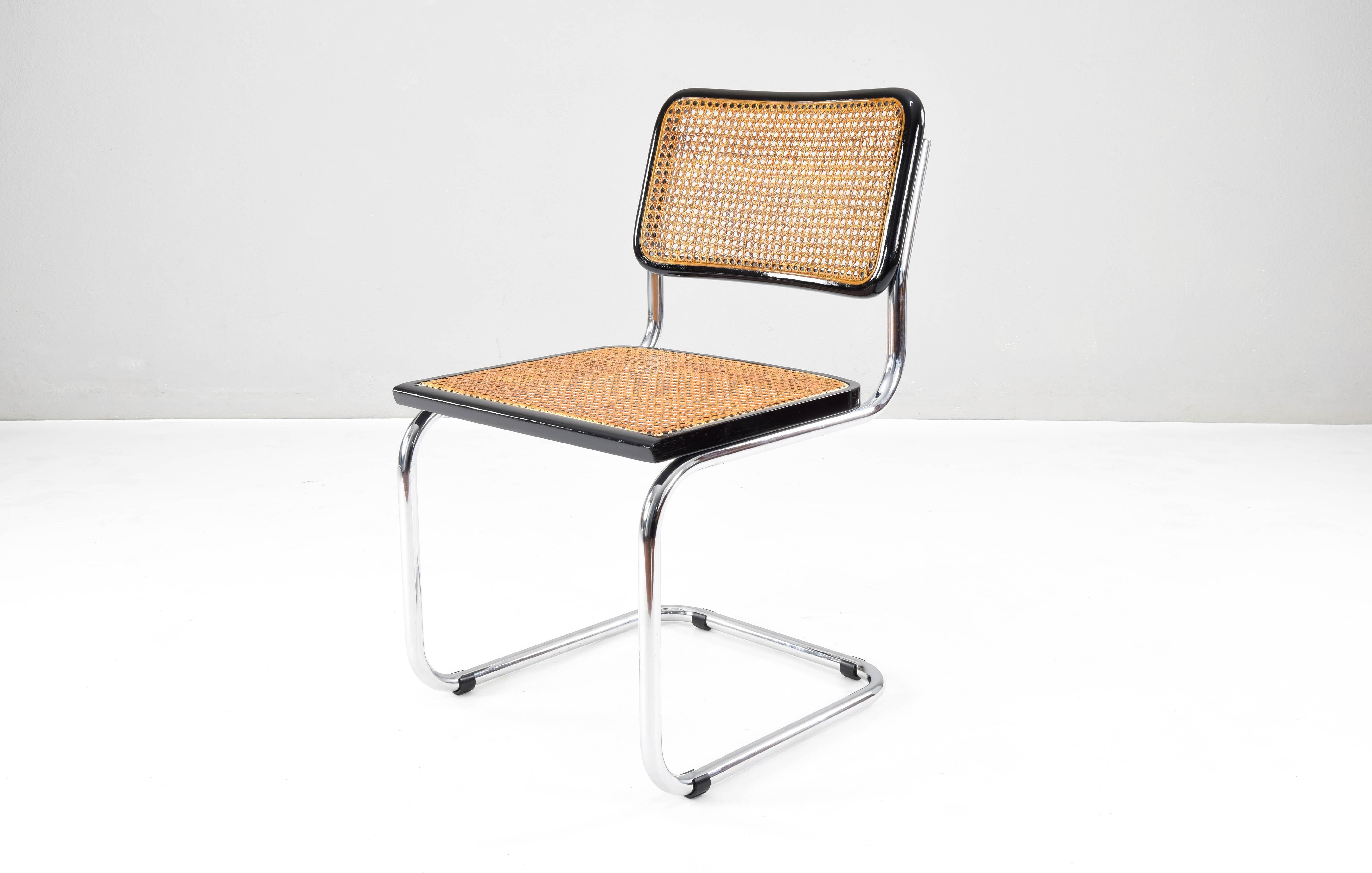 20th Century Set of Six Mid-Century Modern Marcel Breuer B32 Cesca Chairs, Italy, 1970s