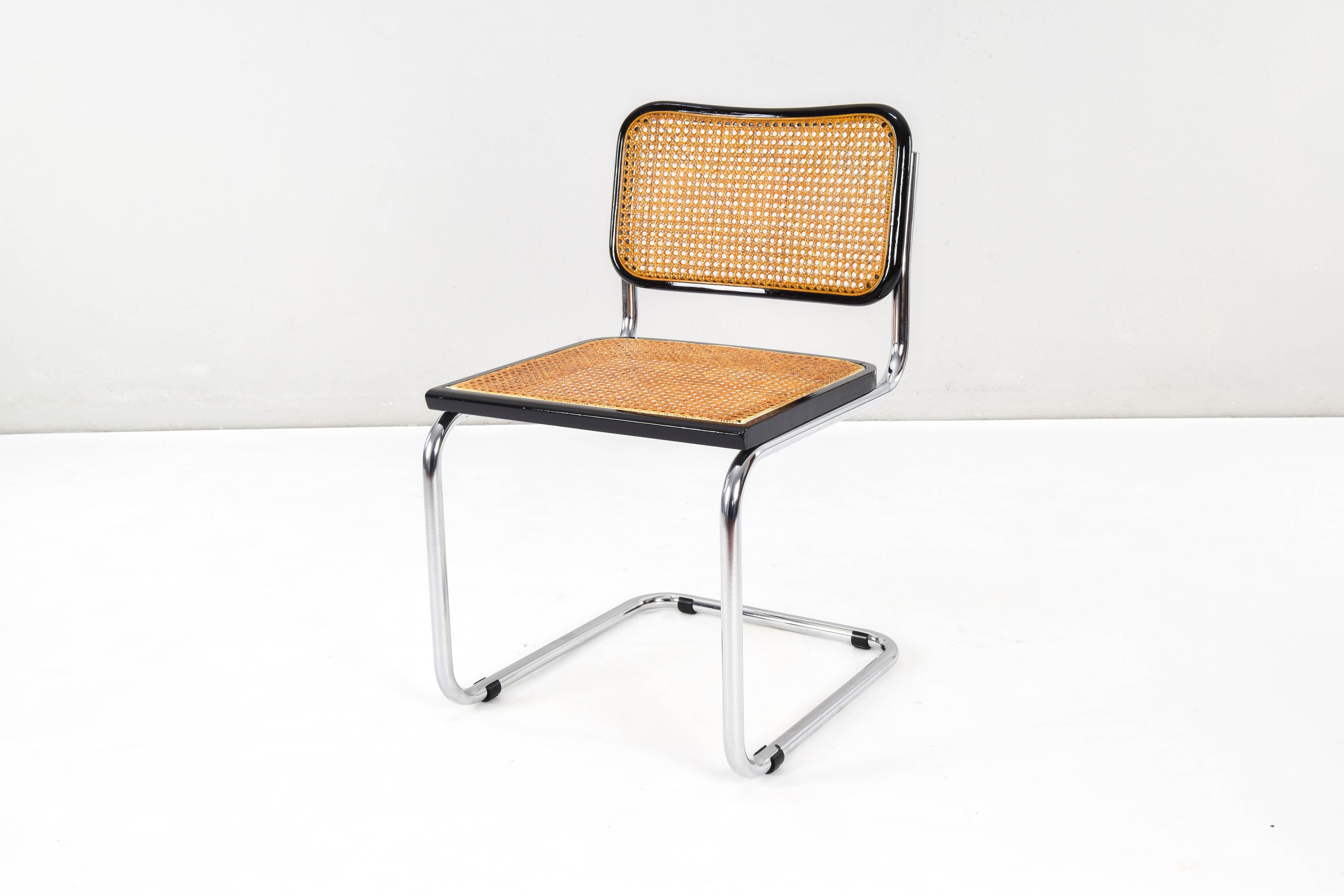 Set of Six Mid-Century Modern Marcel Breuer B32 Cesca Chairs, Italy, 1970s 1
