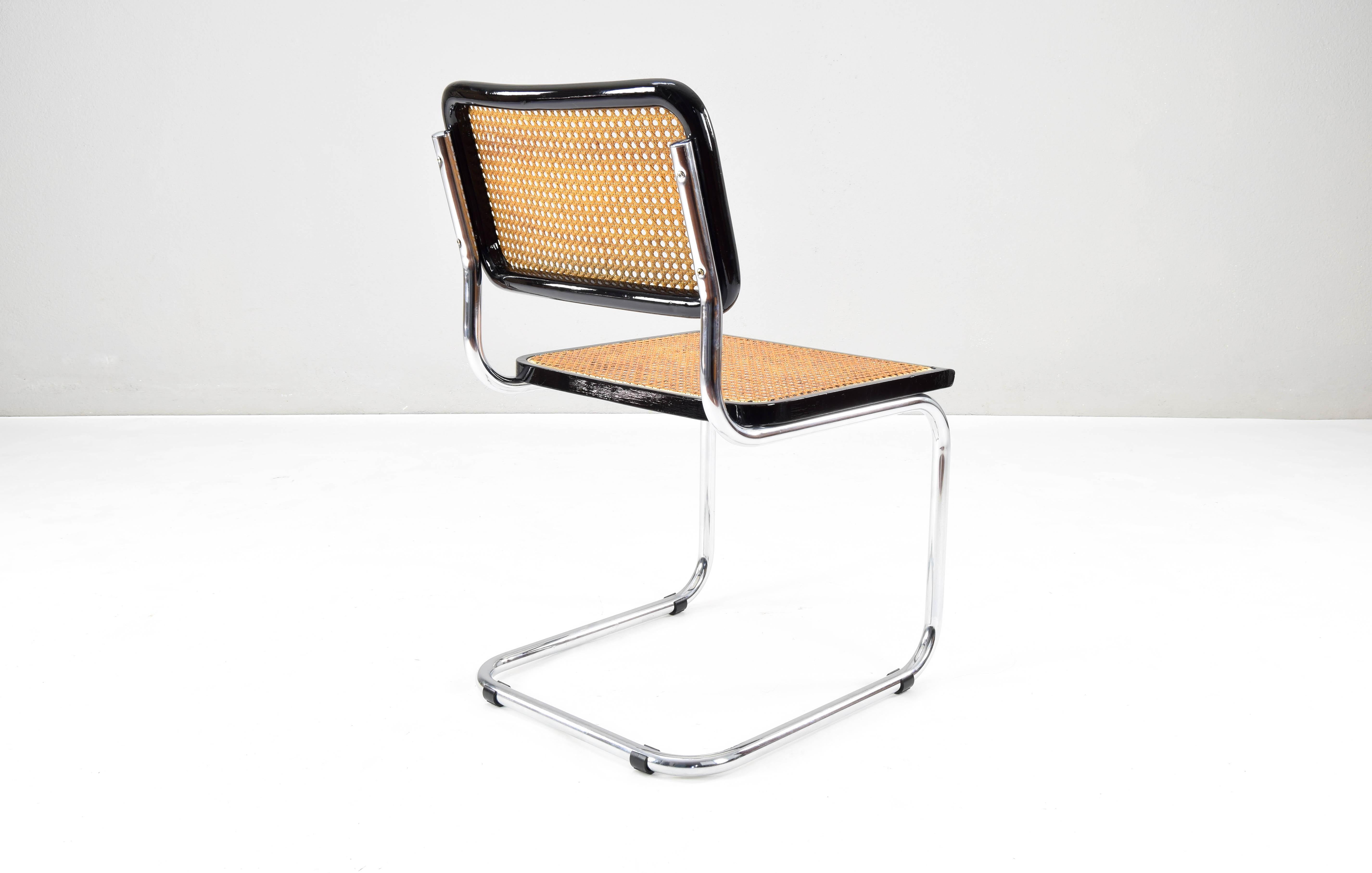 Set of Six Mid-Century Modern Marcel Breuer B32 Cesca Chairs, Italy, 1970s 3