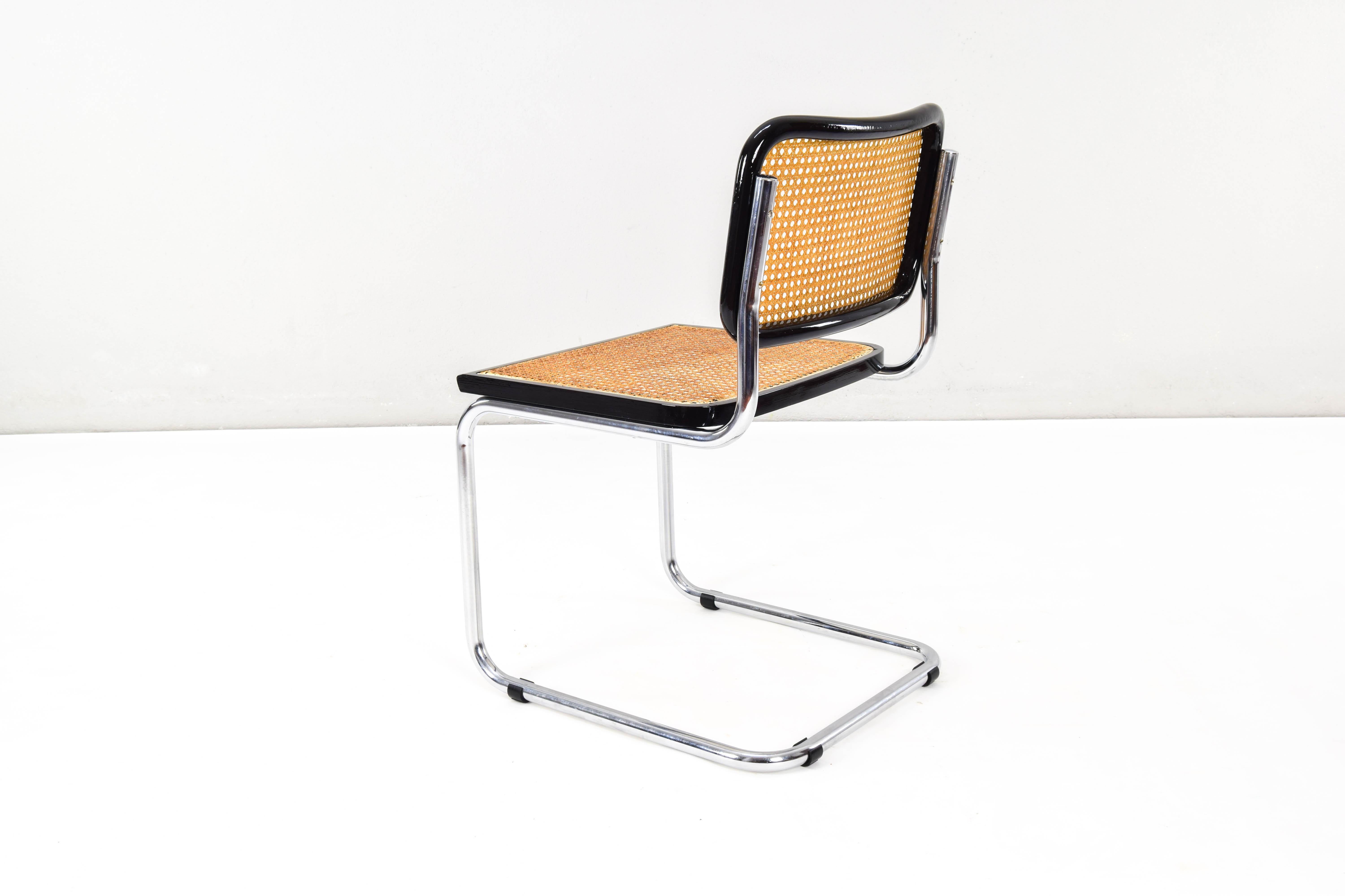Set of Six Mid-Century Modern Marcel Breuer B32 Cesca Chairs, Italy, 1970s 3