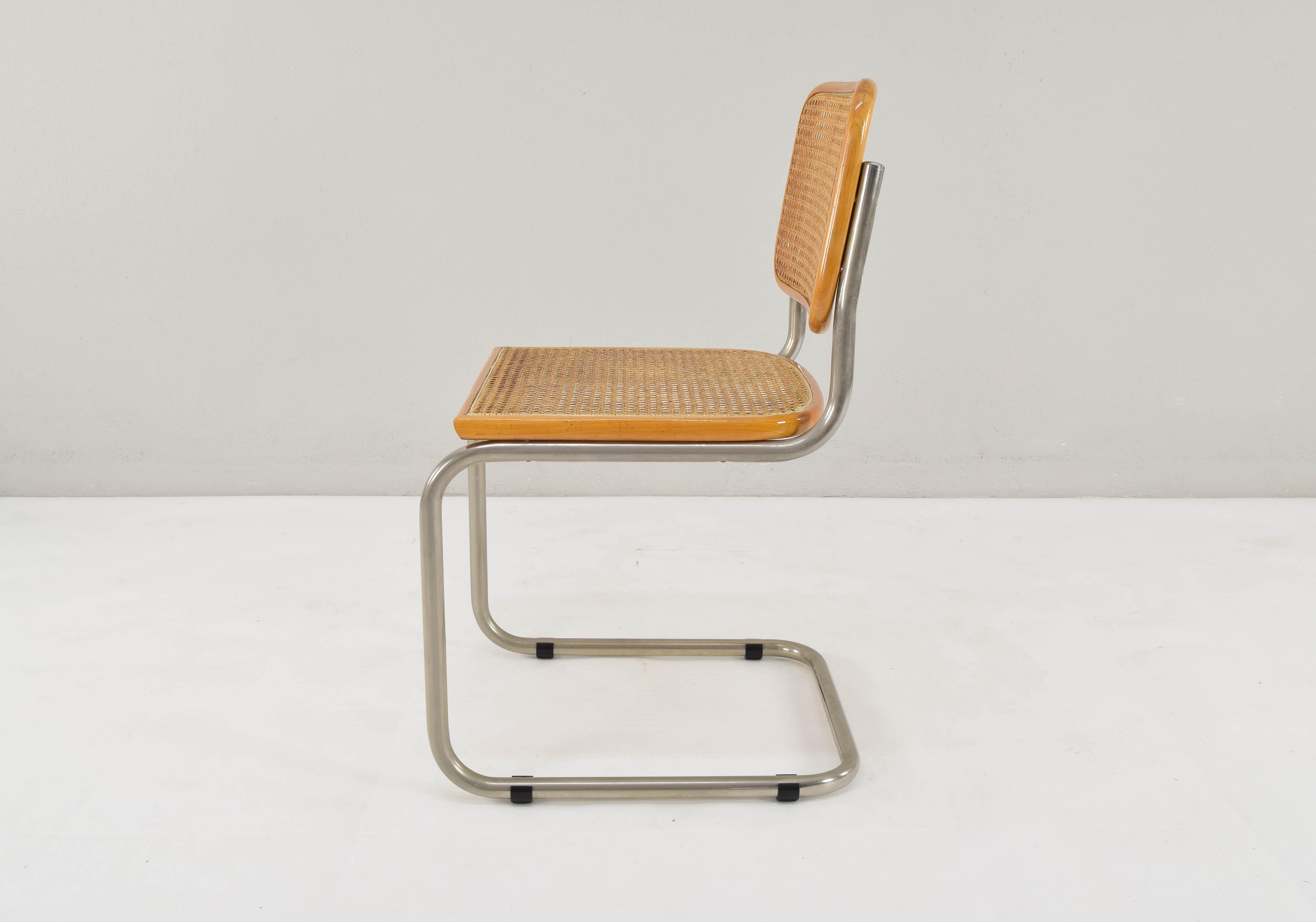 Late 20th Century Set of Six Mid-Century Modern Marcel Breuer Cesca Chairs, Italy, 1970s