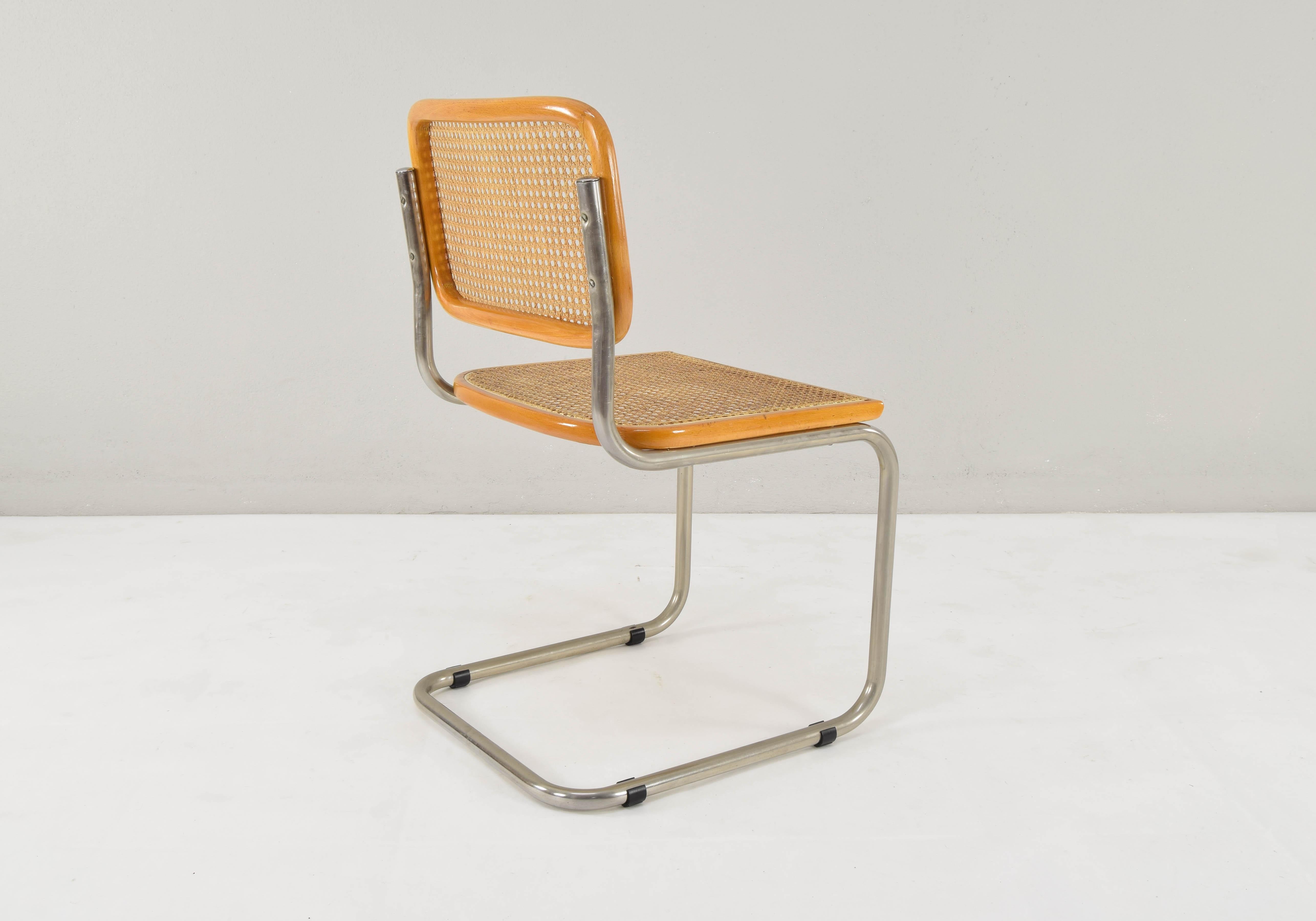 Set of Six Mid-Century Modern Marcel Breuer Cesca Chairs, Italy, 1970s 2