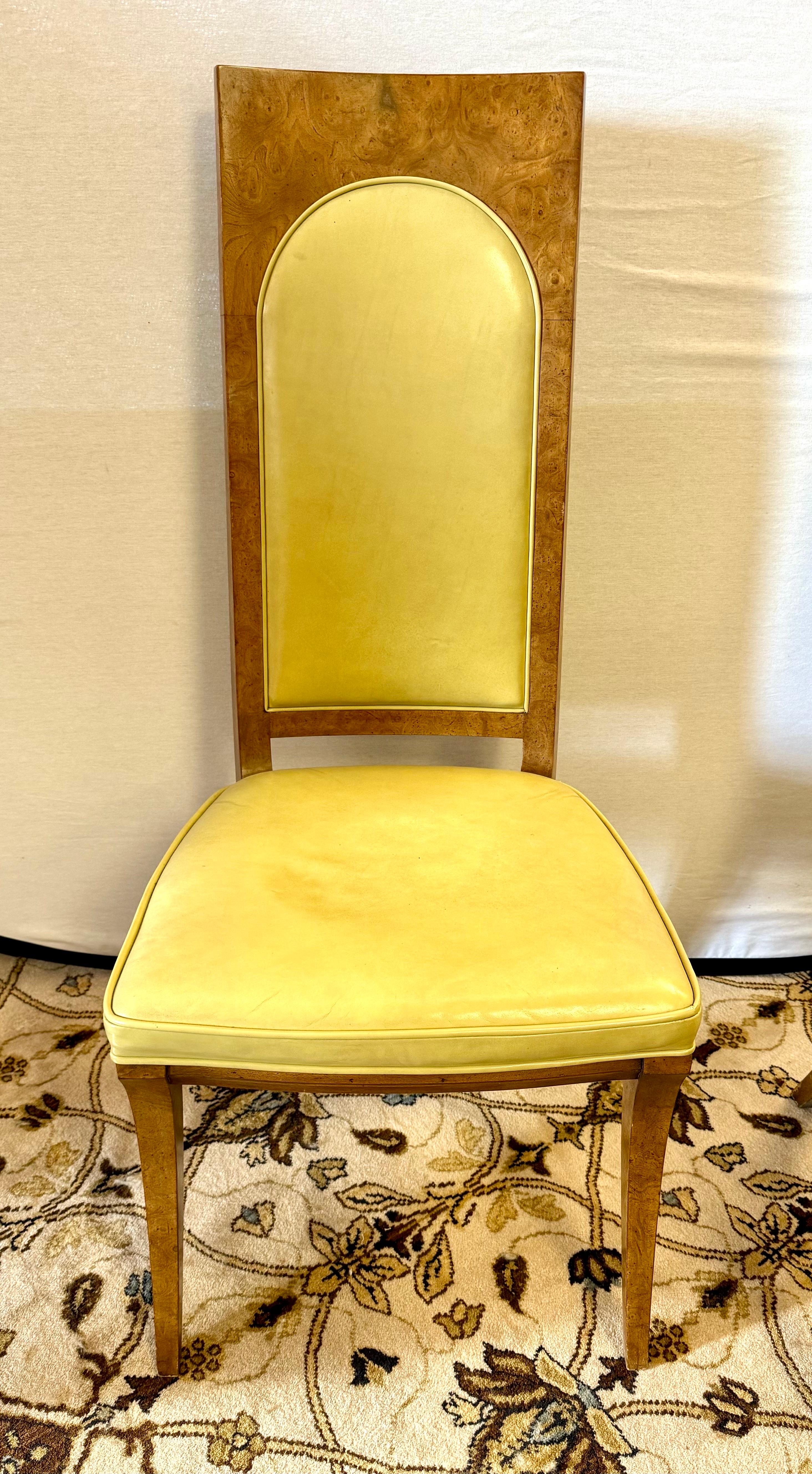 Set of Six Mid Century Modern Mastercraft Space Age Burlwood Dining Chairs 5
