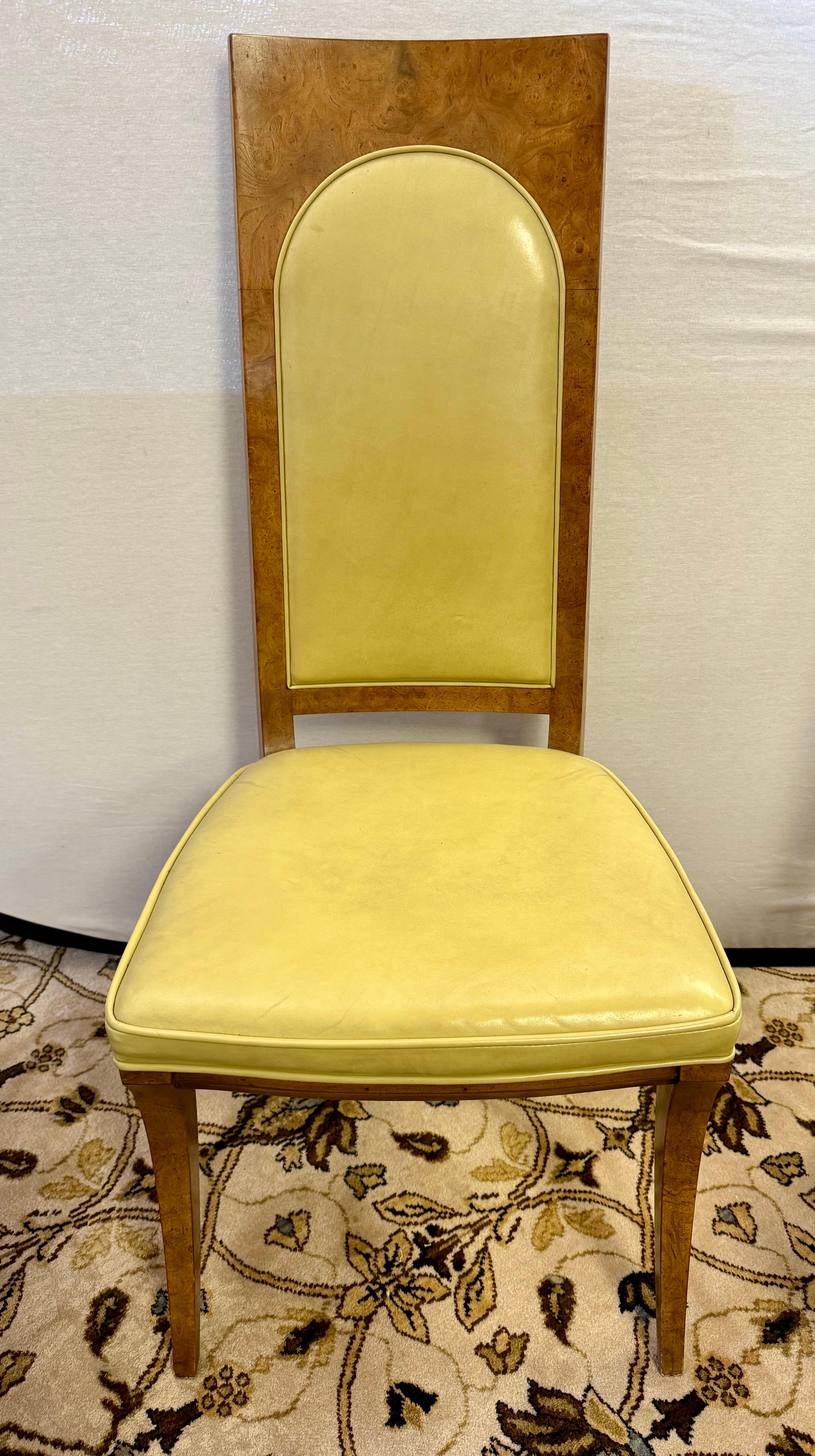 Set of Six Mid Century Modern Mastercraft Space Age Burlwood Dining Chairs 2