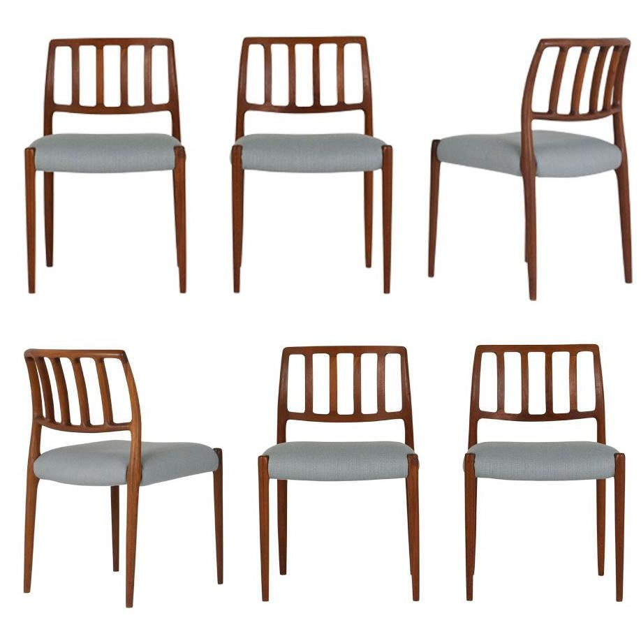 Set of Six Mid-Century Modern Niels Otto Moller Dining Room Chairs