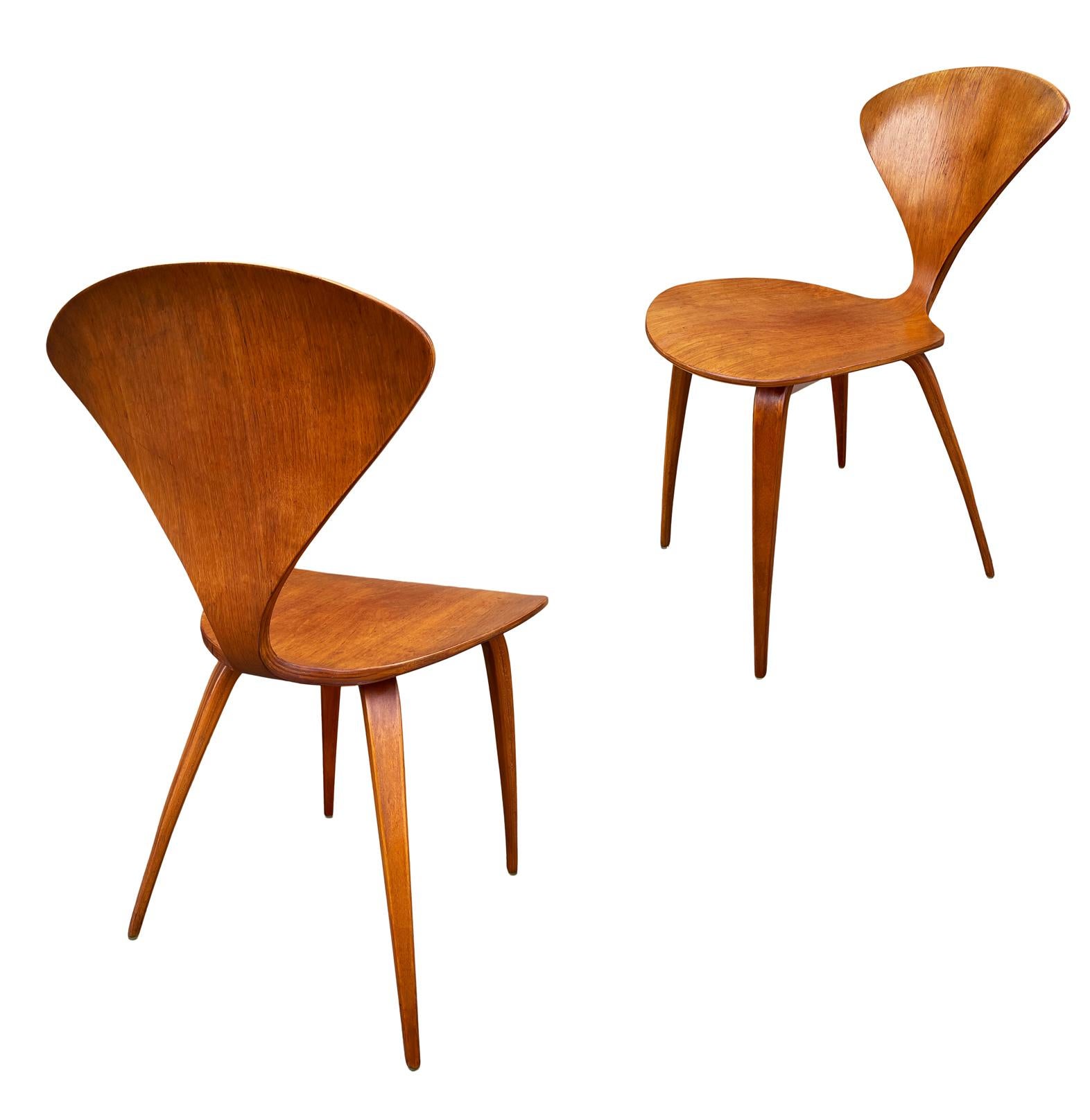 Set of Six Mid-Century Modern Norman Cherner for Plycraft Bentwood Dining Chairs 11