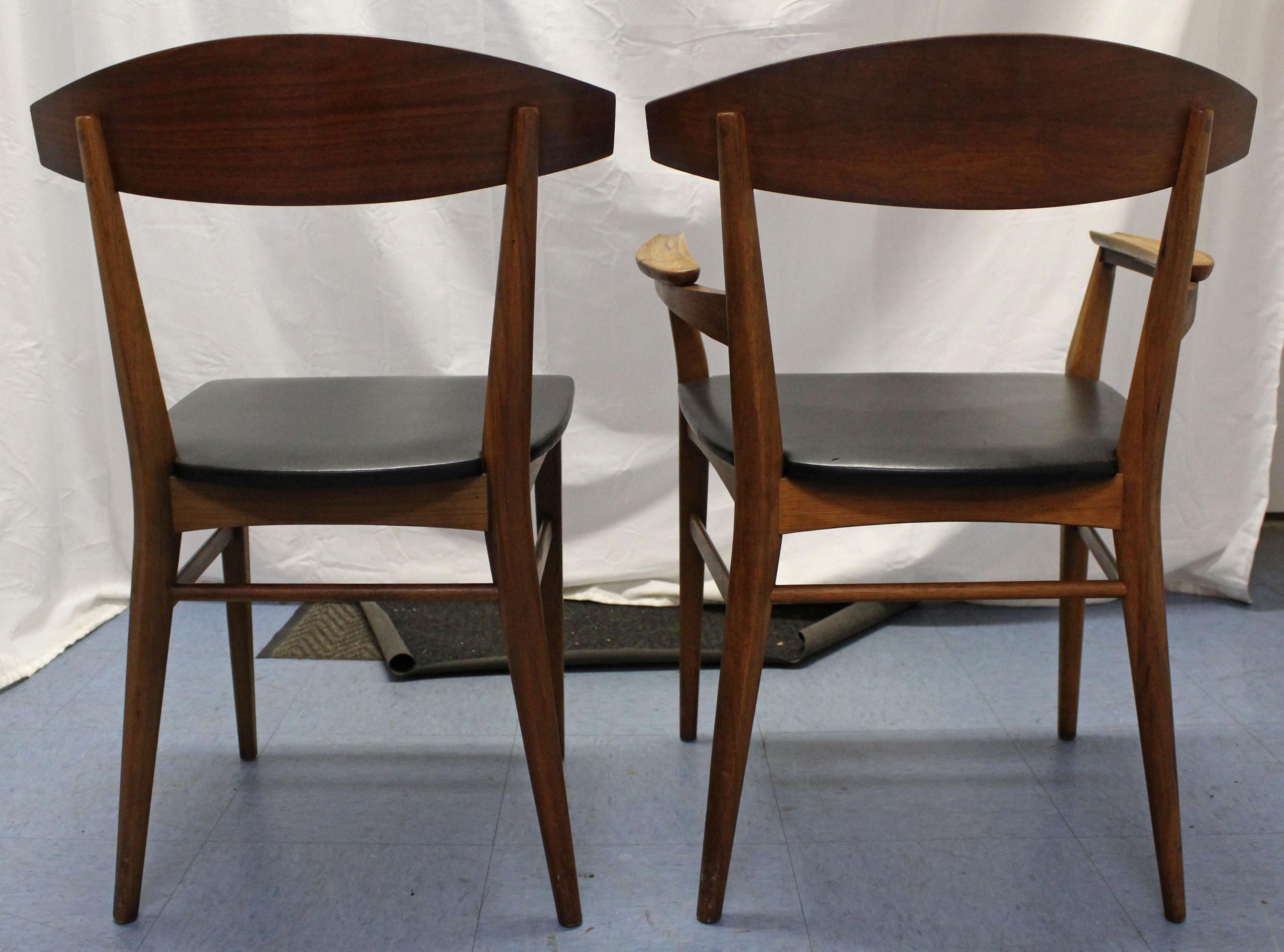 Set of Six Mid-Century Modern Paul McCobb 'Component' Walnut Dining Chairs In Excellent Condition In Wilmington, DE