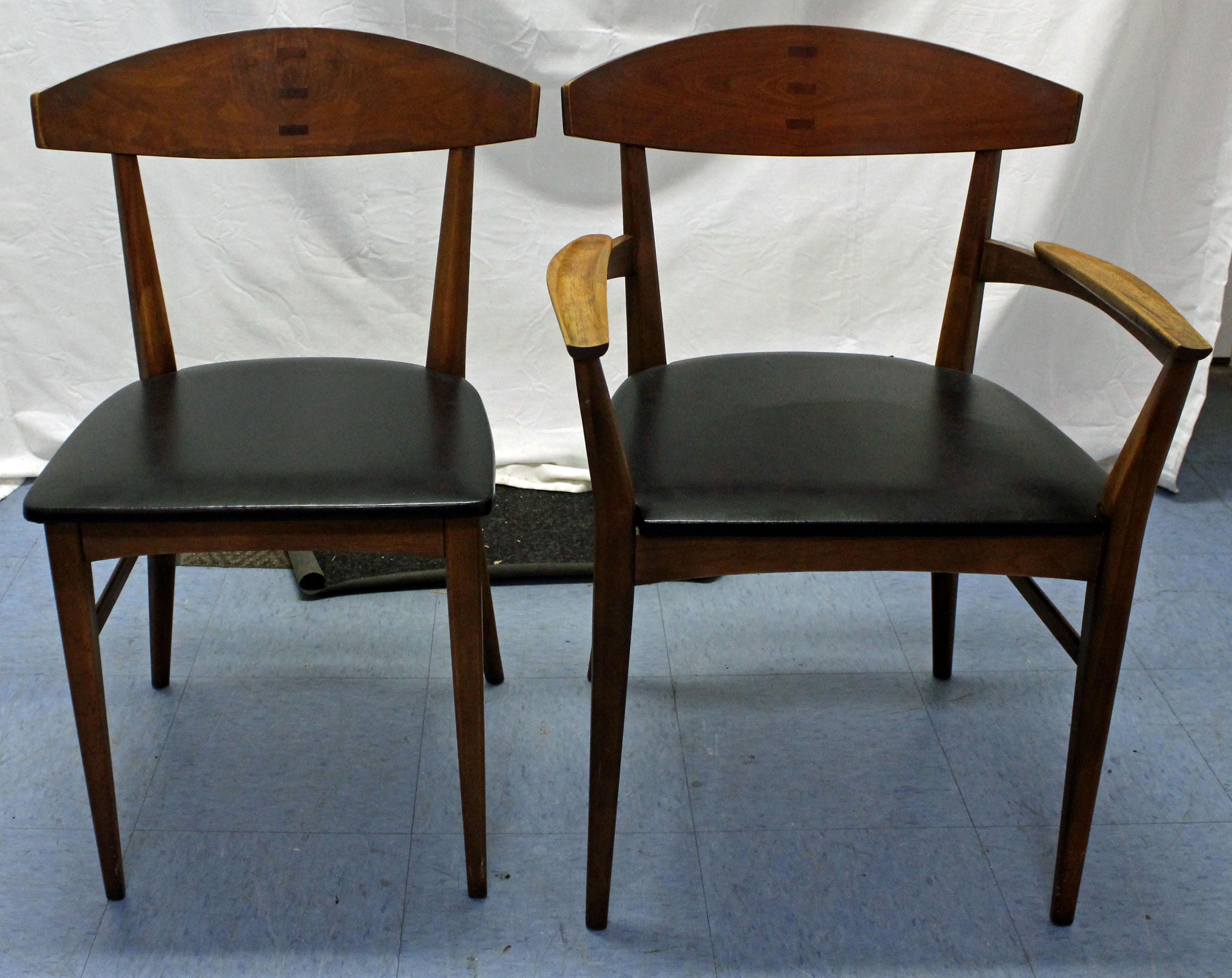 Mid-20th Century Set of Six Mid-Century Modern Paul McCobb 'Component' Walnut Dining Chairs