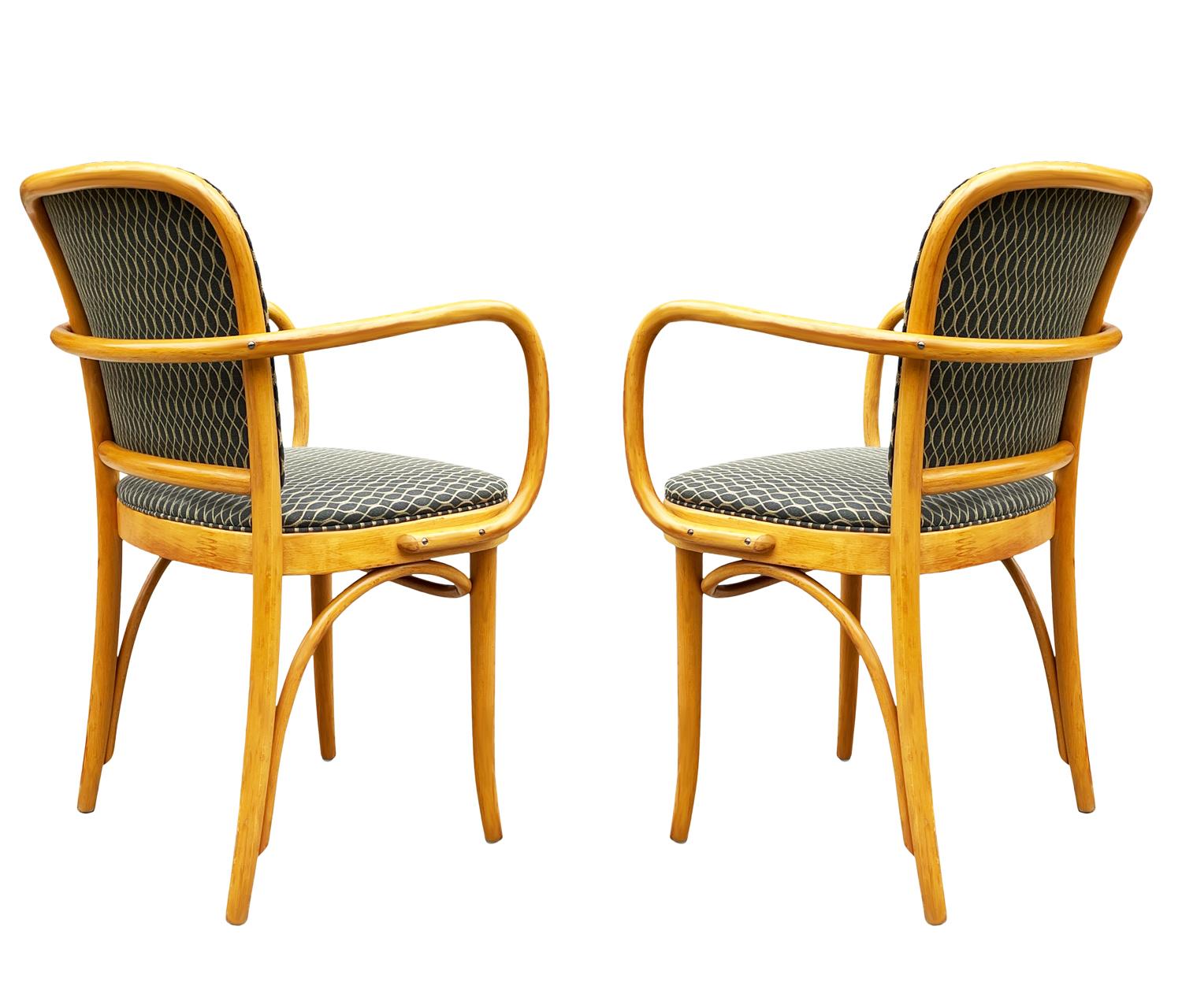 Czech Set of Six Mid-Century Modern Prague Dining Chairs by Josef Frank & Hoffman