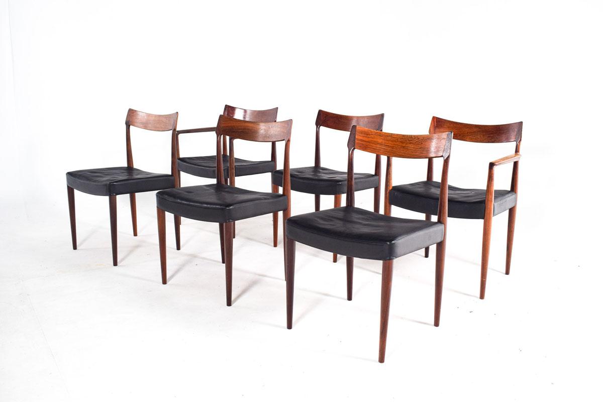 Danish Mid-Century Modern Rosewood Dining Chairs Made by Soro Stolefabrik, set of six For Sale