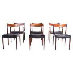 Set of Six Mid-Century Modern Rosewood Dining Chairs Made by Soro Stolefabrik