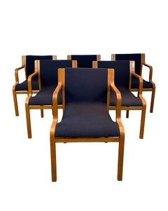 Set of Six Mid-Century Modern Stendig Stackable Dining Armchairs, circa 1960