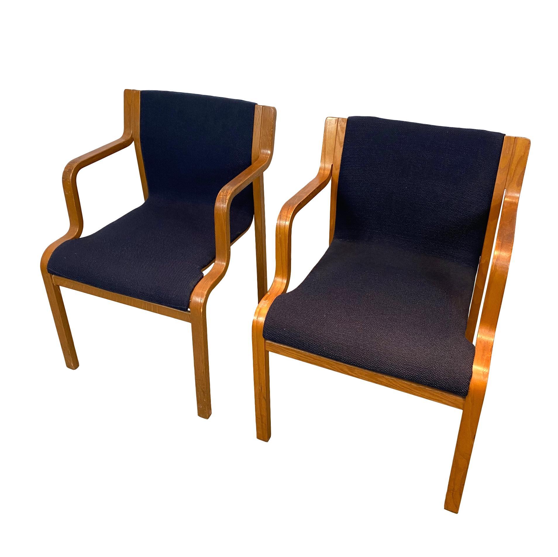 Swedish Set of Six Mid-Century Modern Stendig Stackable Dining Armchairs, circa 1960