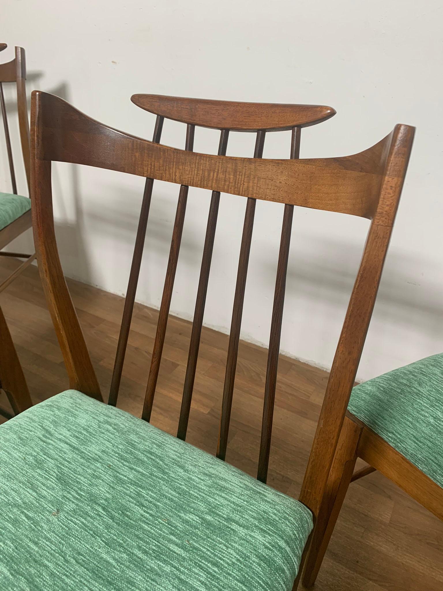 American Set of Six Mid-Century Modern Thomasville  Dining Chairs, Circa 1950s