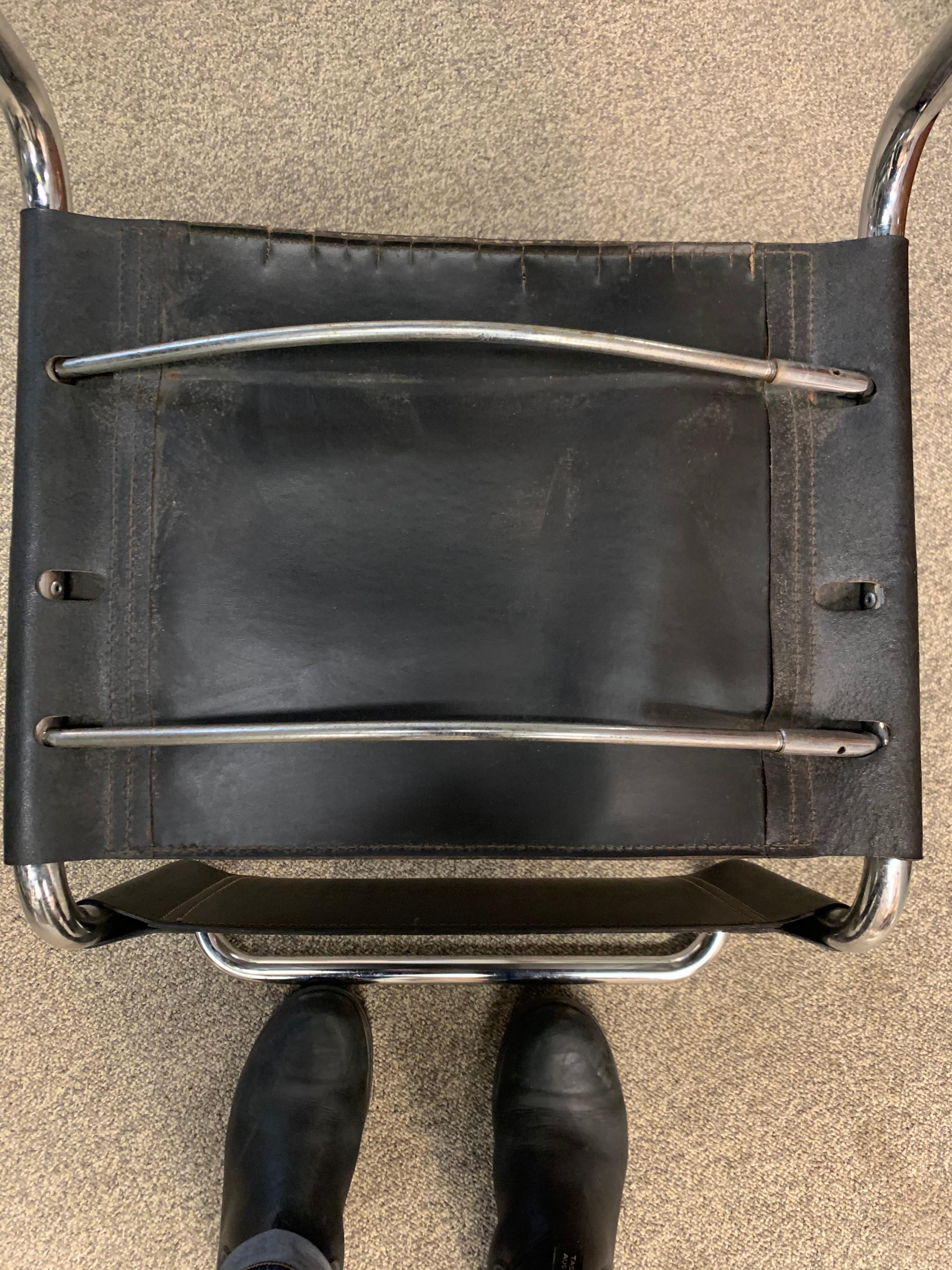 Set of Six Mid-Century Modern Tubular Chrome Cantilever Chairs 5