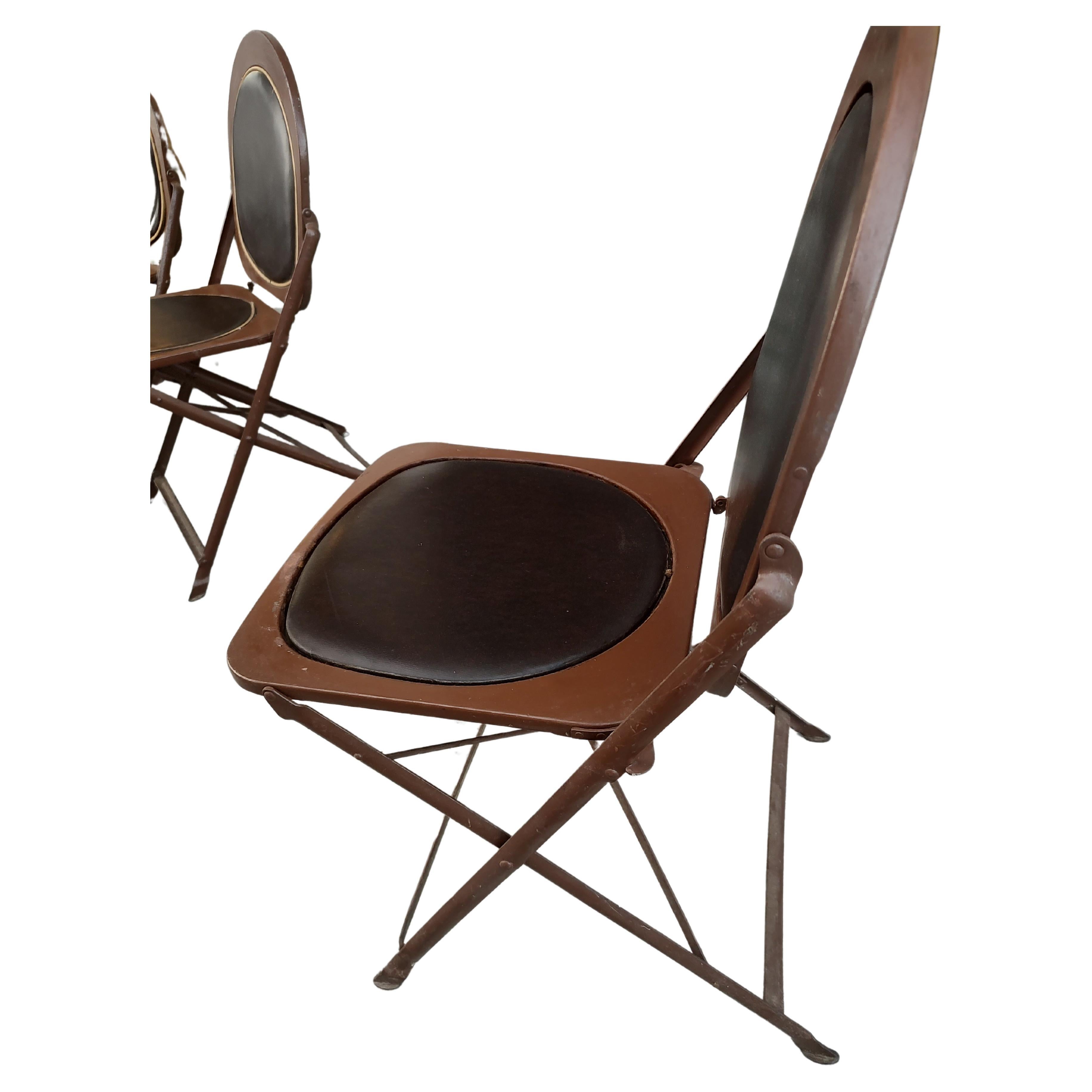 Conjunto de seis sillas plegables escultóricas únicas, modernas de mediados de siglo en Bueno estado para la venta en Port Jervis, NY