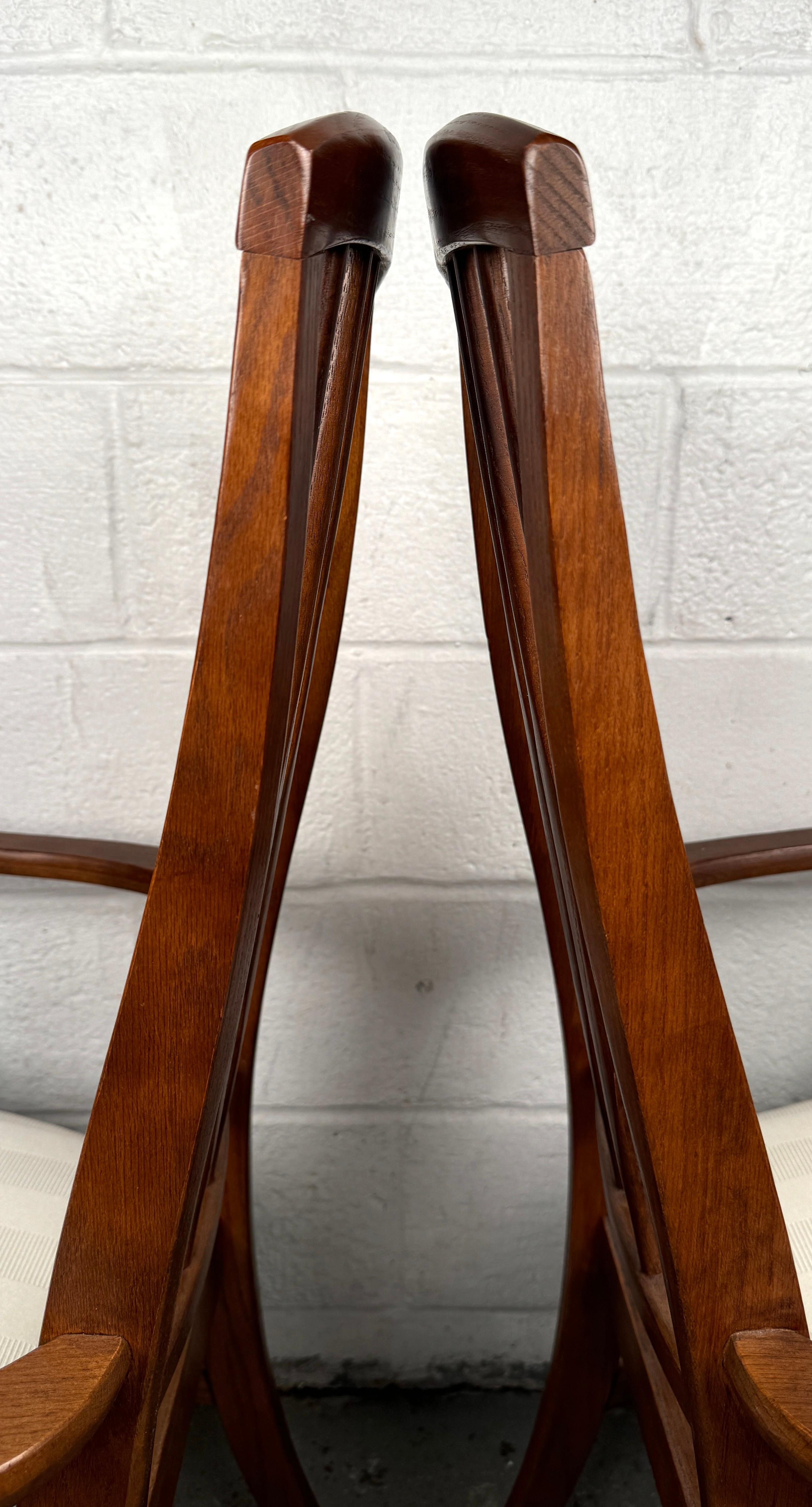 Set of Six Mid-Century Modern Walnut Dining Chairs For Sale 10