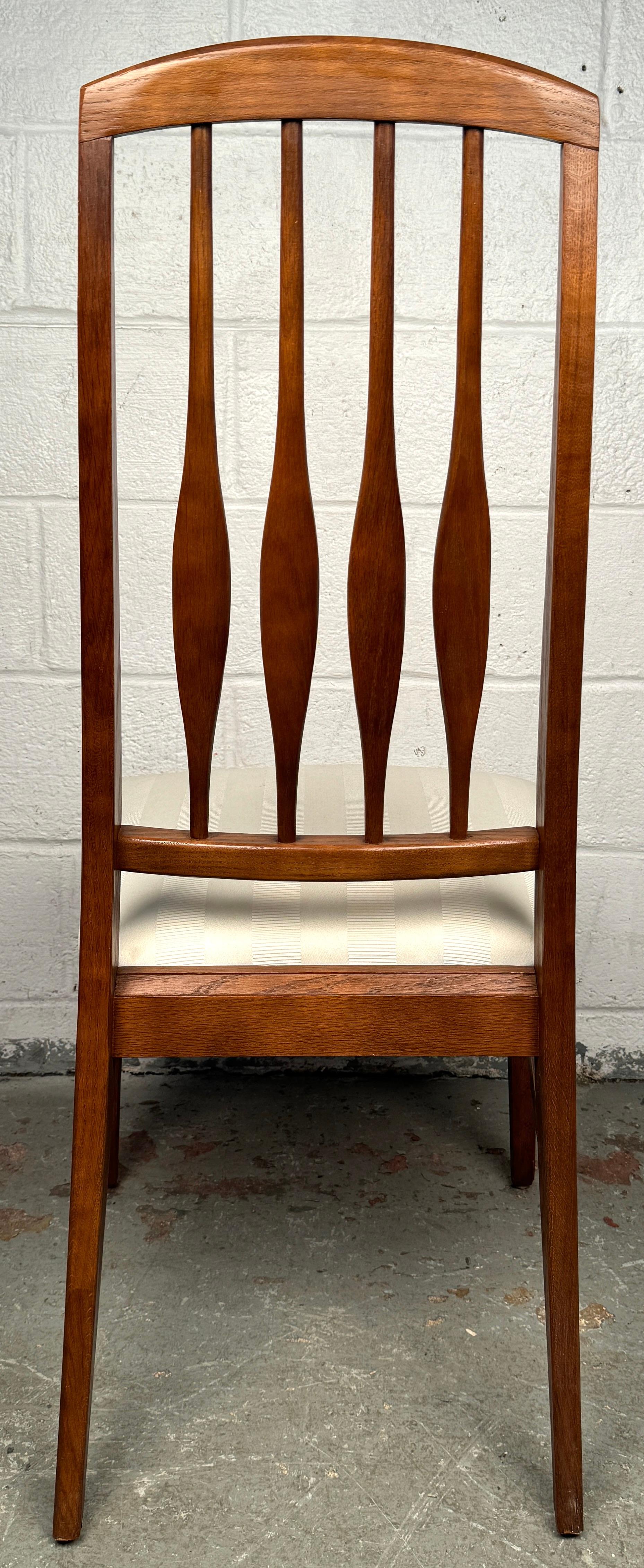 Set of Six Mid-Century Modern Walnut Dining Chairs For Sale 11