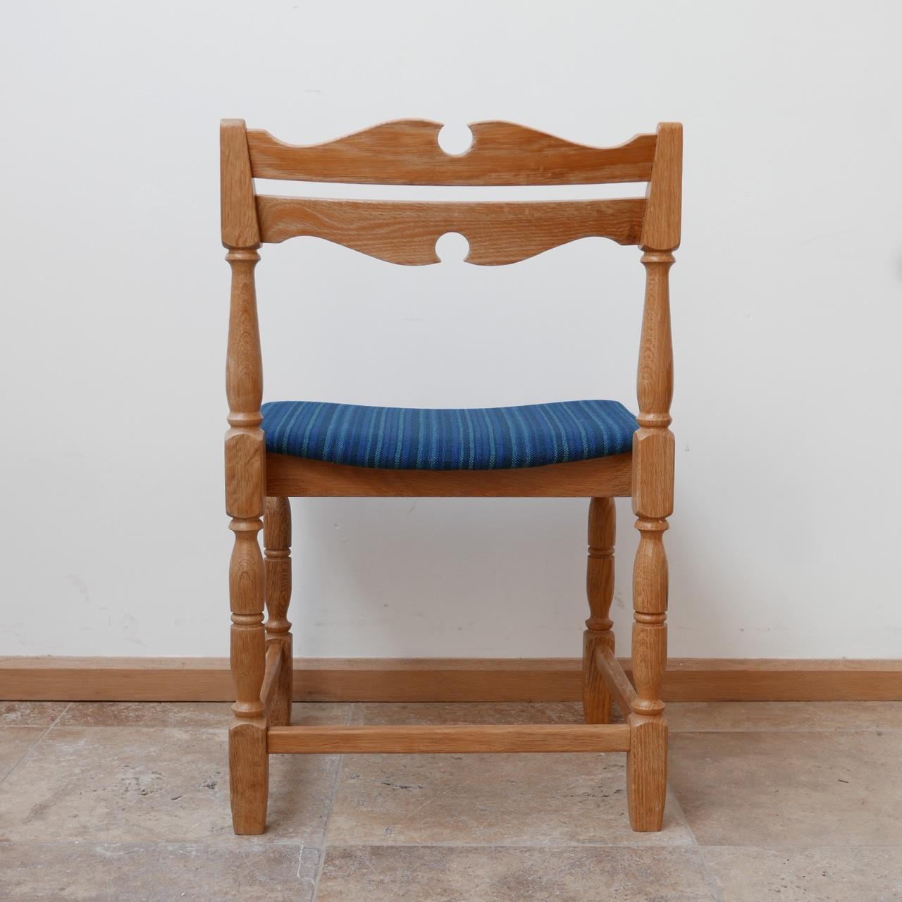 Set of Six Mid-Century Oak Danish Dining Chairs '6' 6