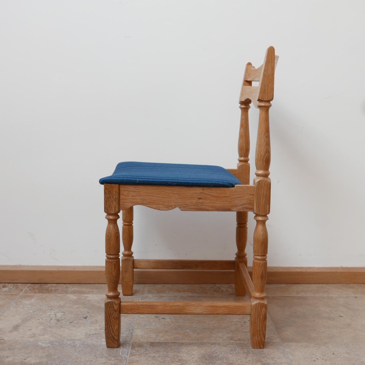 Set of Six Mid-Century Oak Danish Dining Chairs '6' 7