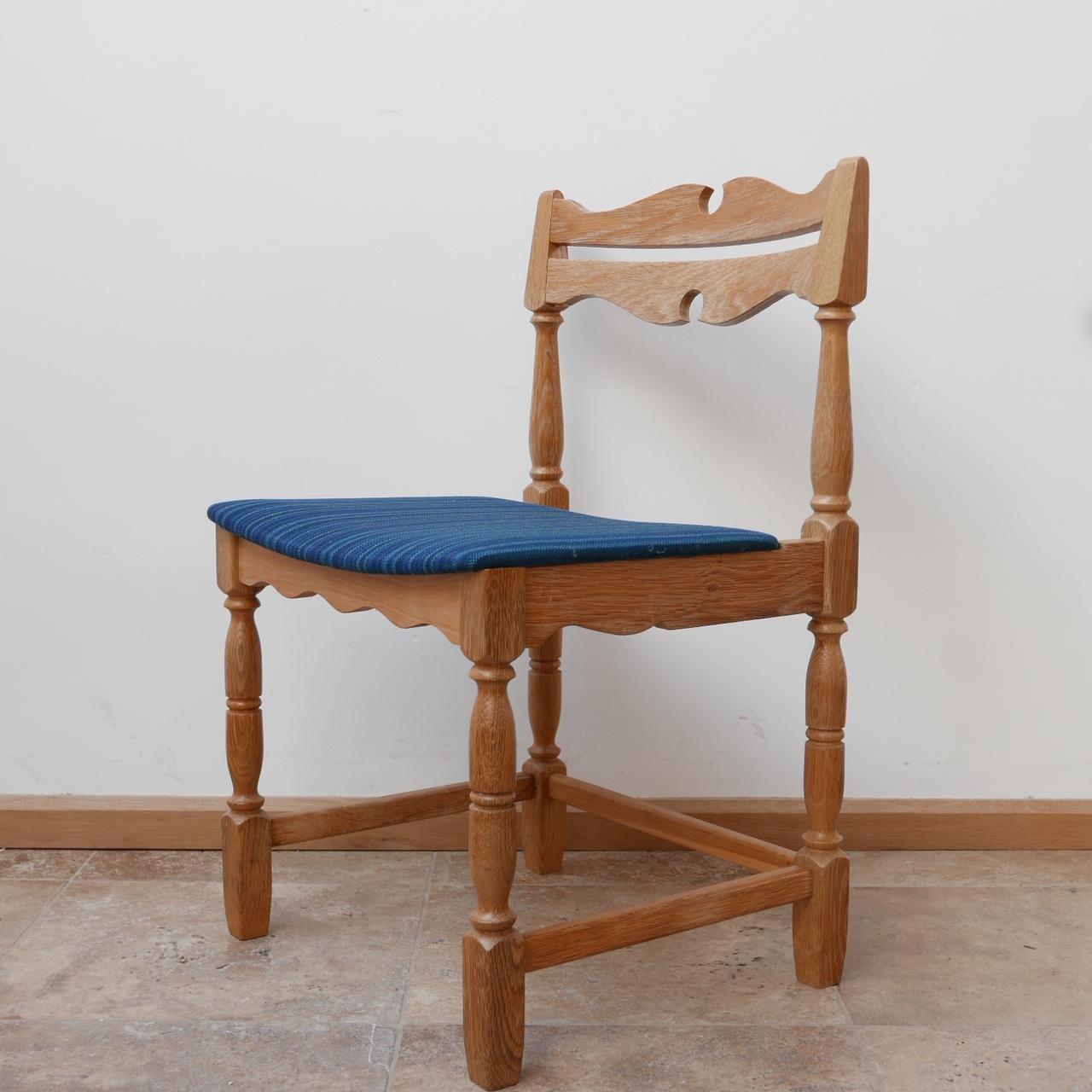 Set of Six Mid-Century Oak Danish Dining Chairs '6' 8