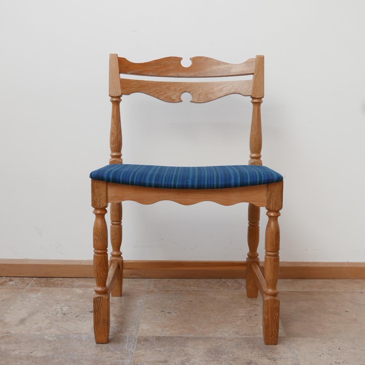 Set of Six Mid-Century Oak Danish Dining Chairs '6' 9