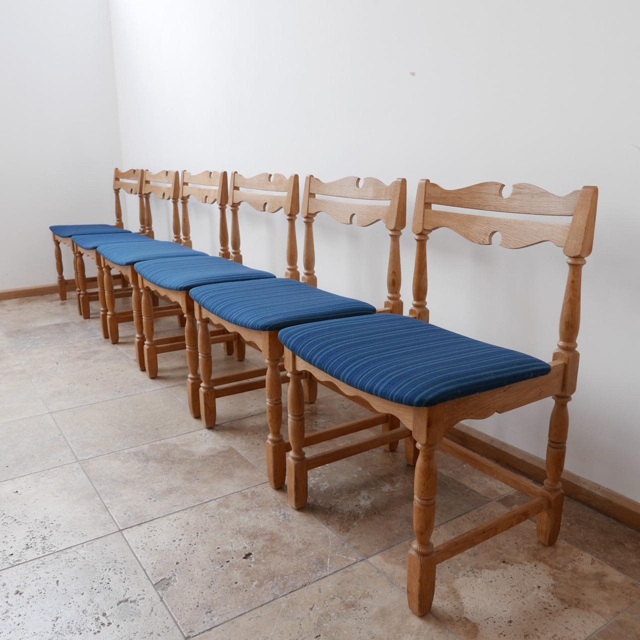 Set of Six Mid-Century Oak Danish Dining Chairs '6' In Good Condition In London, GB