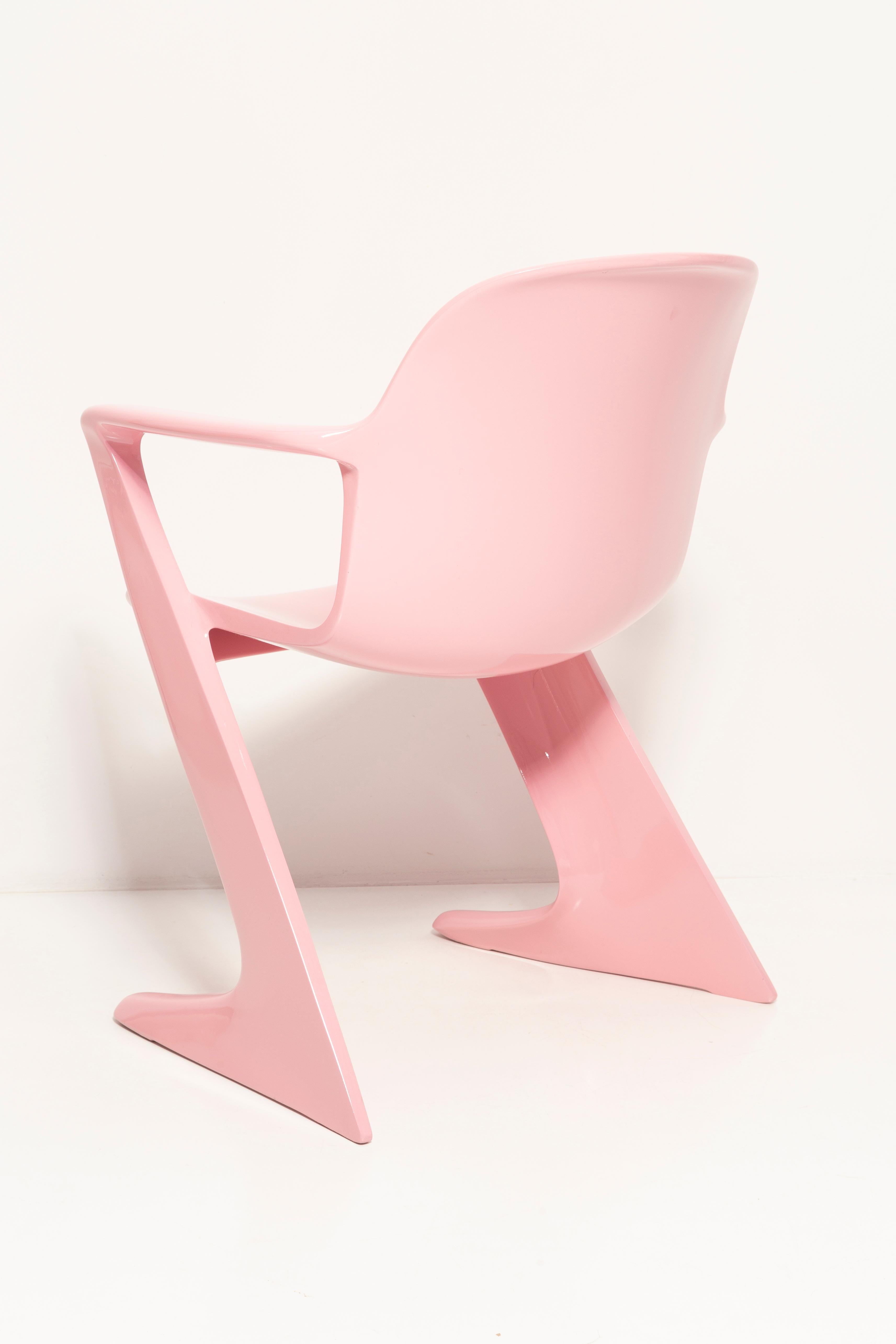 Set of Six Midcentury Pink Kangaroo Chairs, Ernst Moeckl, Germany, 1960s For Sale 6