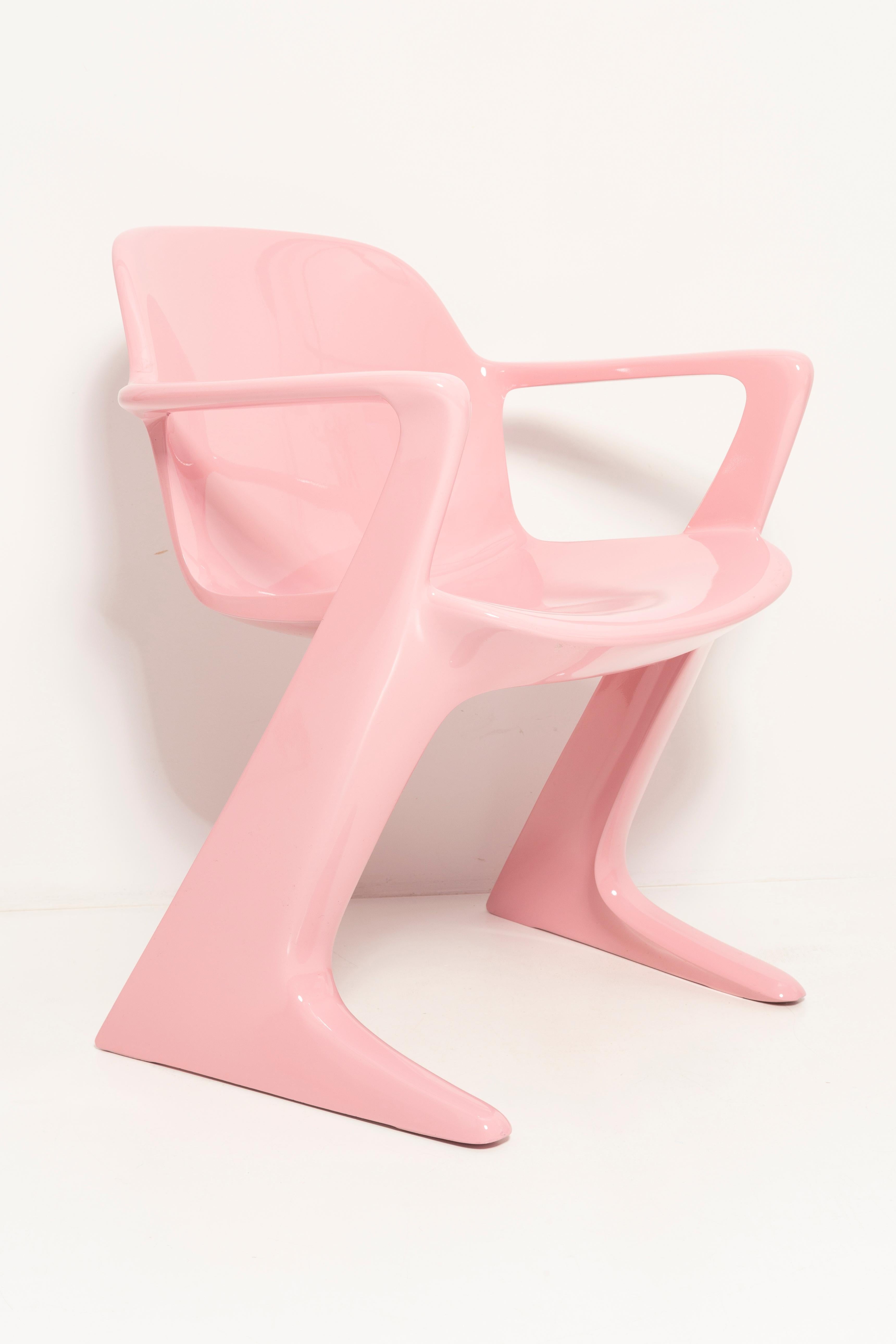 Satz von sechs rosa Kangaroo-Stühlen aus der Mitte des Jahrhunderts, Ernst Moeckl, Deutschland, 1960er Jahre (Lackiert) im Angebot