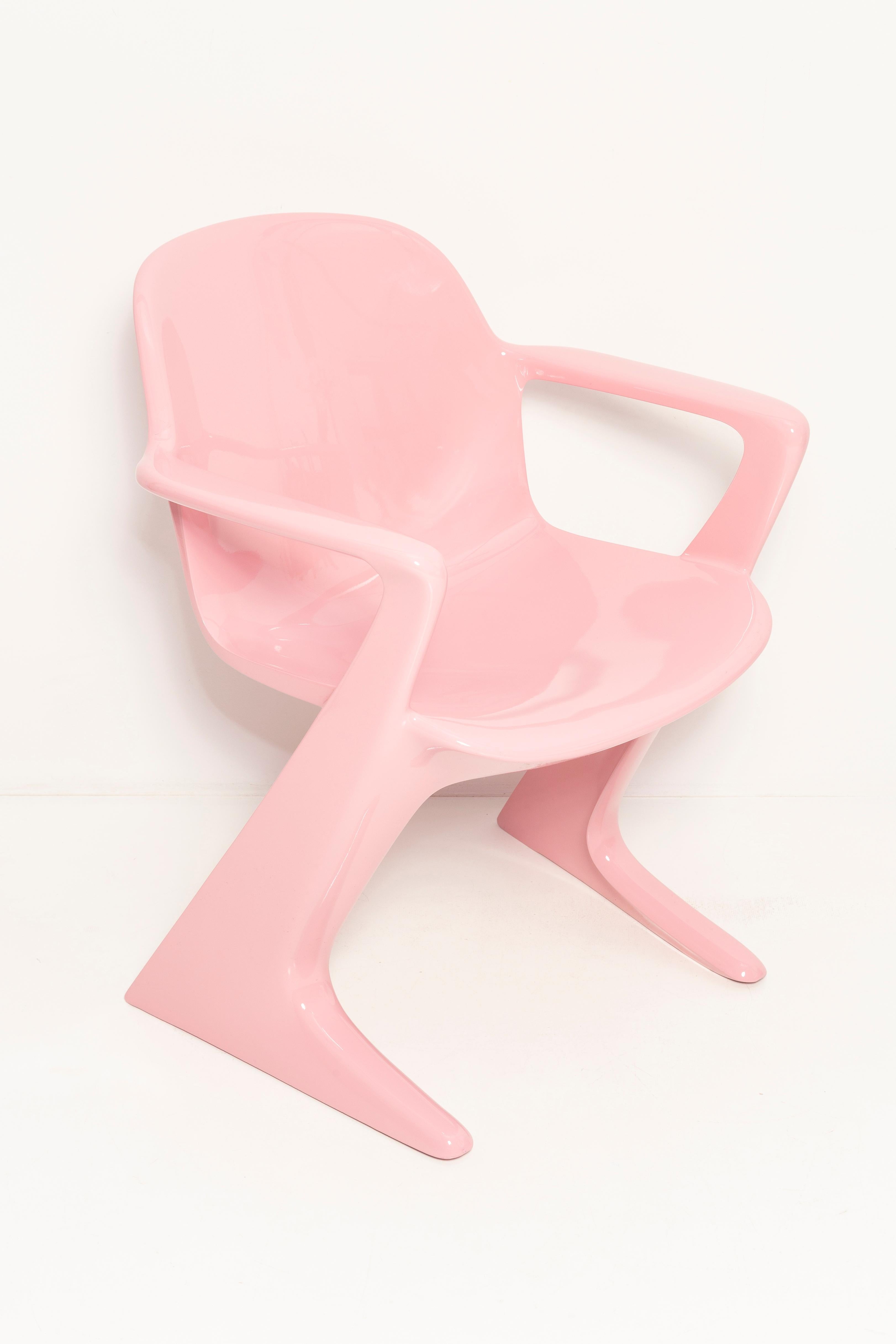 20th Century Set of Six Midcentury Pink Kangaroo Chairs, Ernst Moeckl, Germany, 1960s For Sale