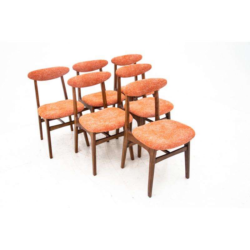 Set of Six Midcentury Retro Dining Chairs, by Rajmund Halas, Model 200-190 1
