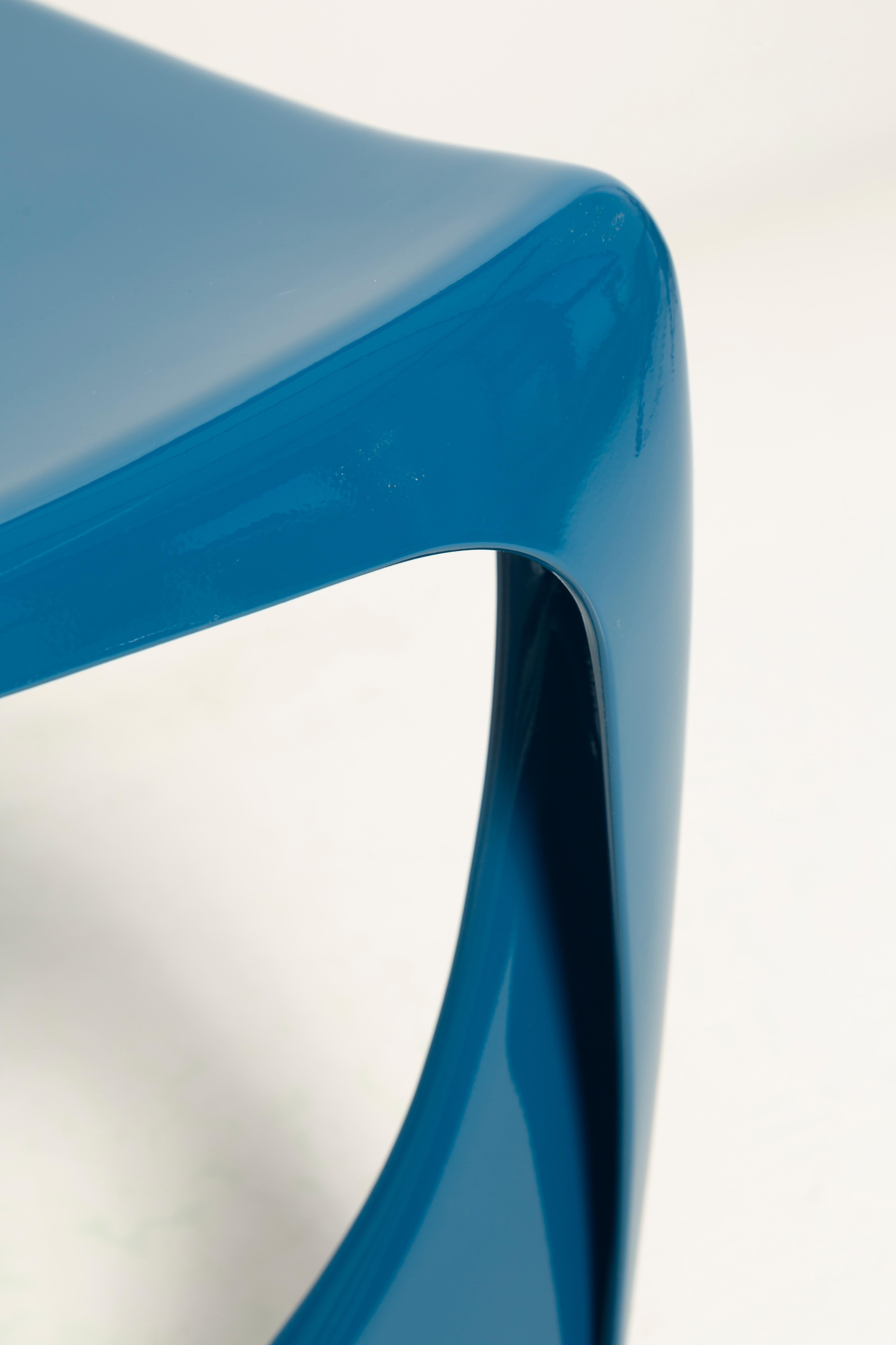 Set of Six Mid Century Sea Blue Cado Chairs, Steen Østergaard, Europe, 1960s For Sale 6