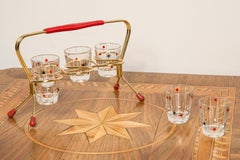 Set of Six Mid Century Small Glasses, Europe, 1960s