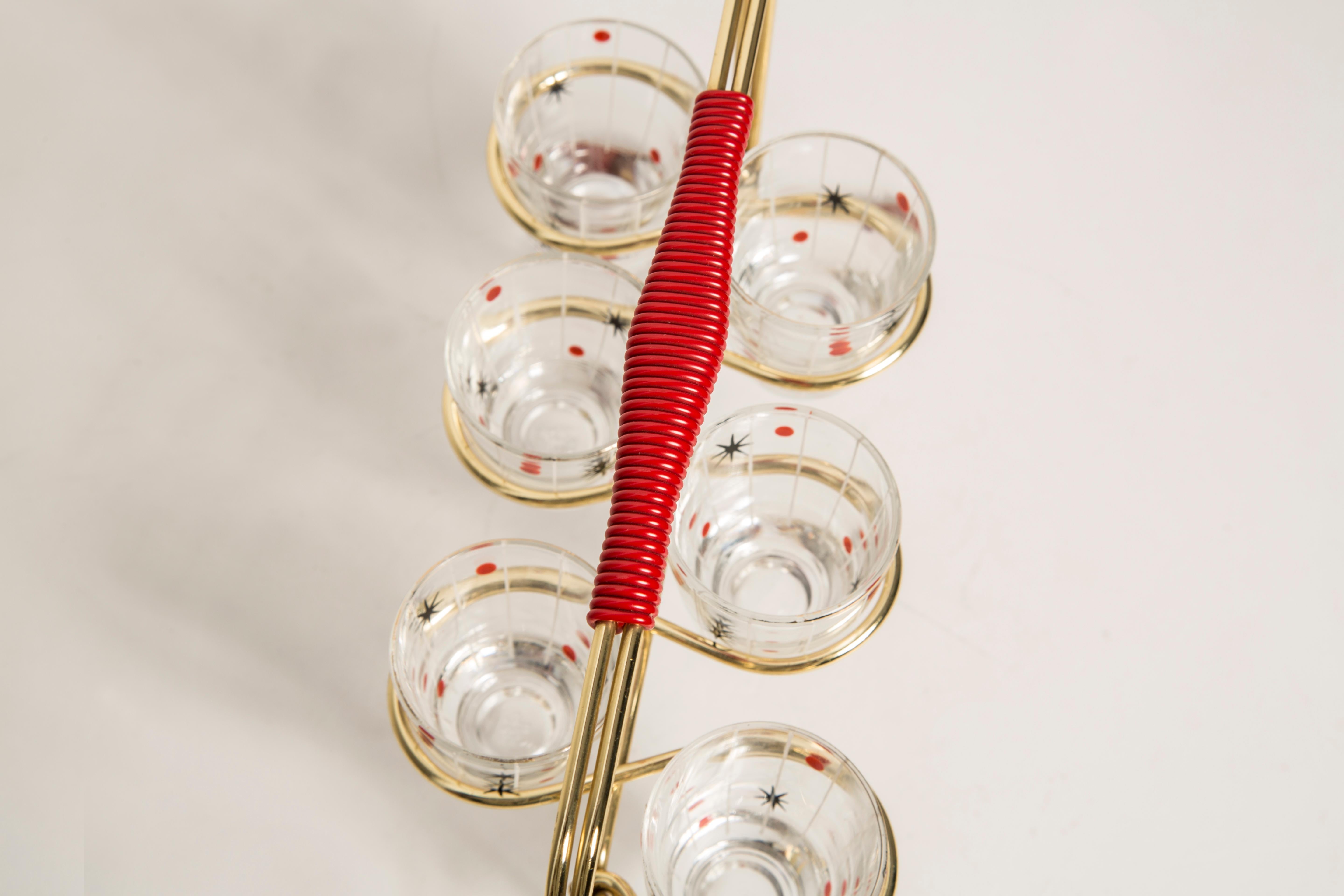 Verre Ensemble de six petits verres du milieu du siècle, Europe, années 1960 en vente