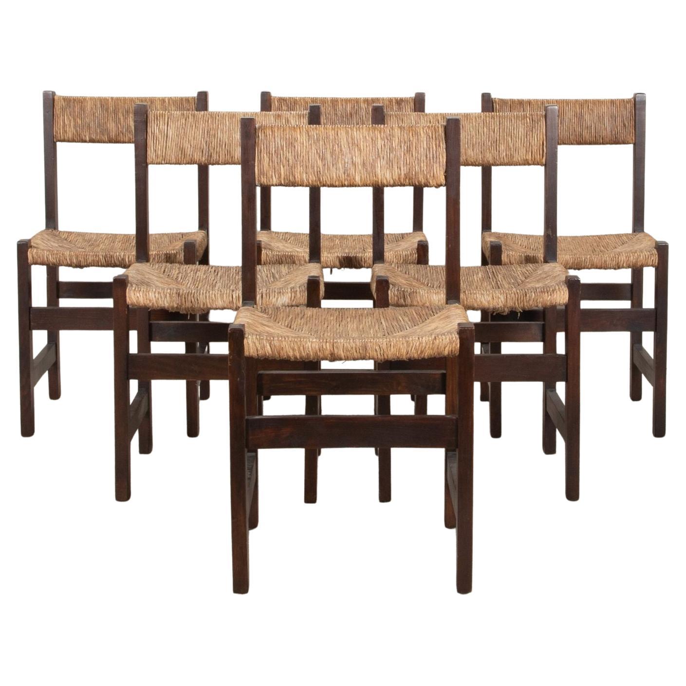 Set of Six Mid-Century Spanish Dining Chairs