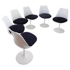 Set of six mid century swivel tulip chairs by Rudi Bonzanini - circa 1960s