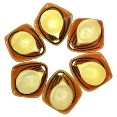 Set of Six Midcentury Tea Service, 1970s