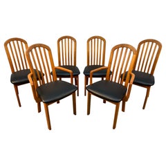 Set of Six Mid-Century Teak Dining Room Chairs