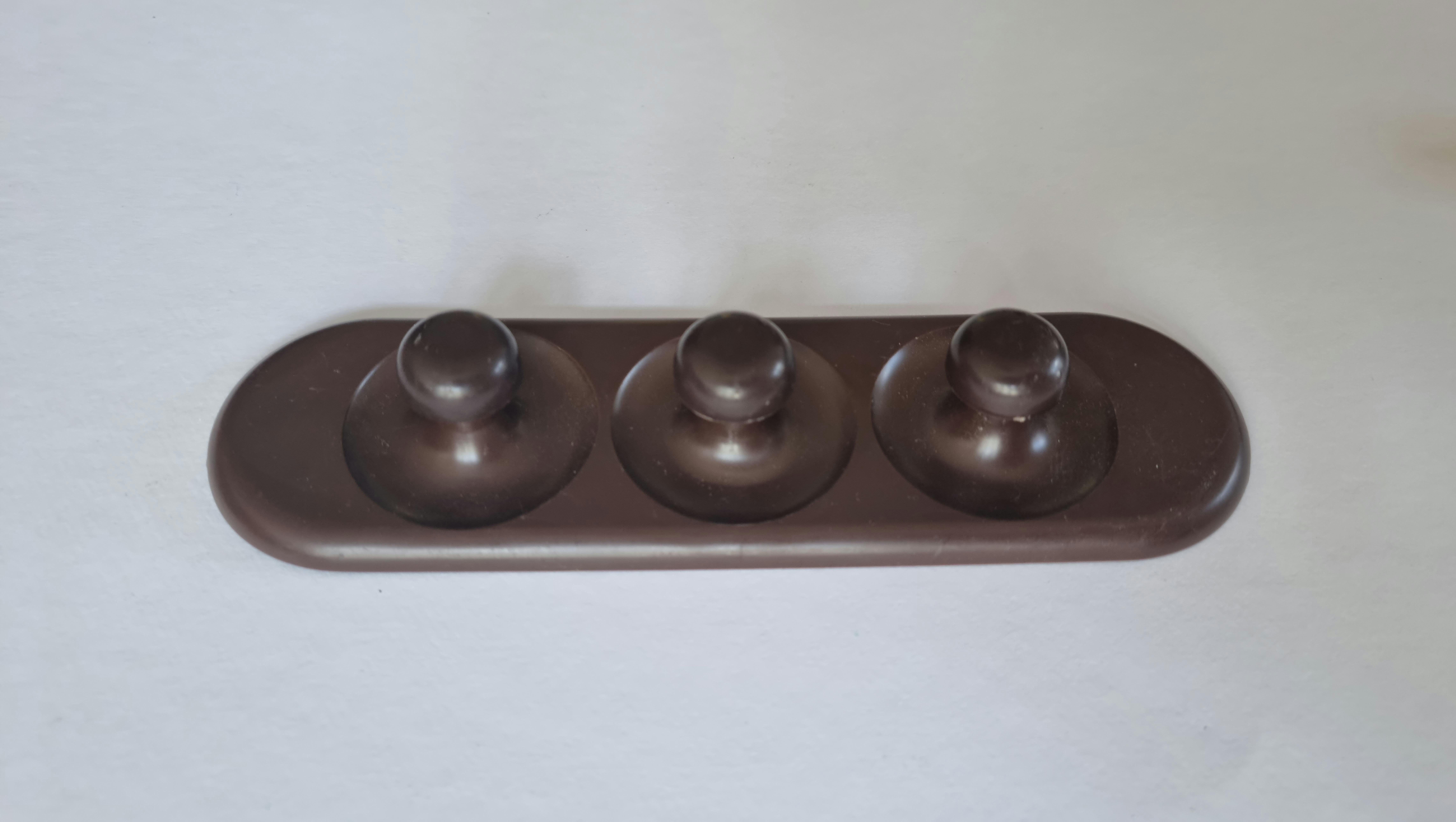 Late 20th Century Set of Six Mid Century Wall Hooks, 1970s For Sale