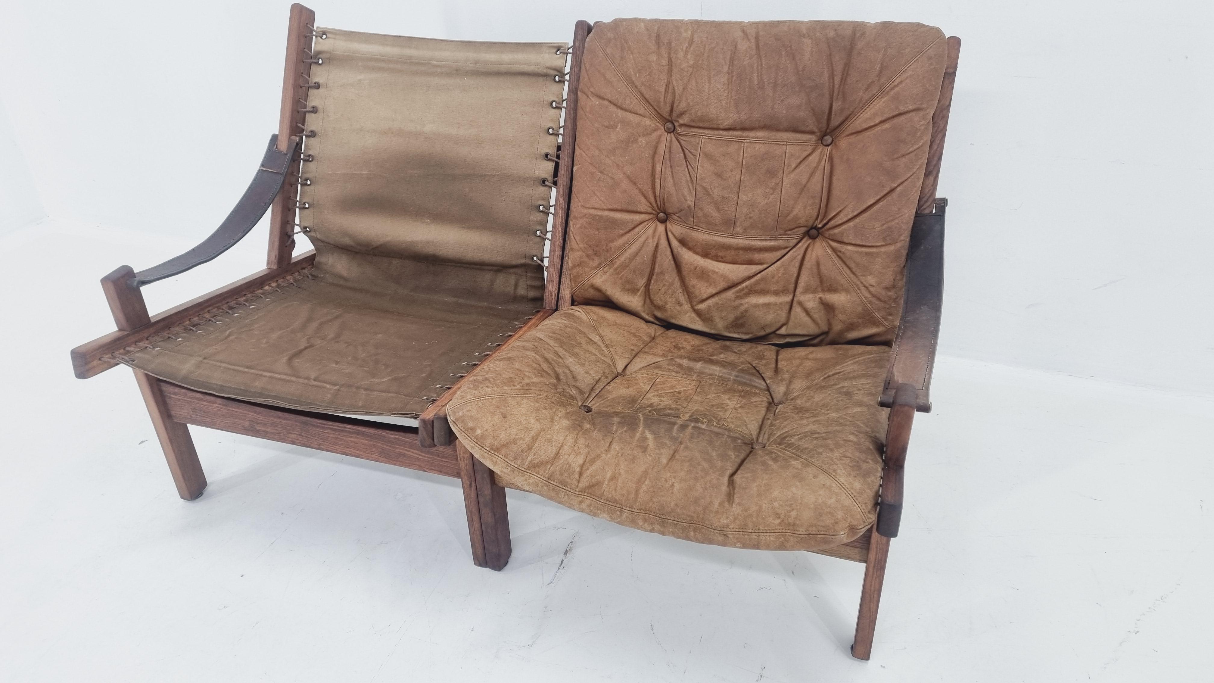 Set of Five Midcentury Chairs Hunter by Torbjørn Afdal for Bruksbo Norway, 1960s For Sale 6