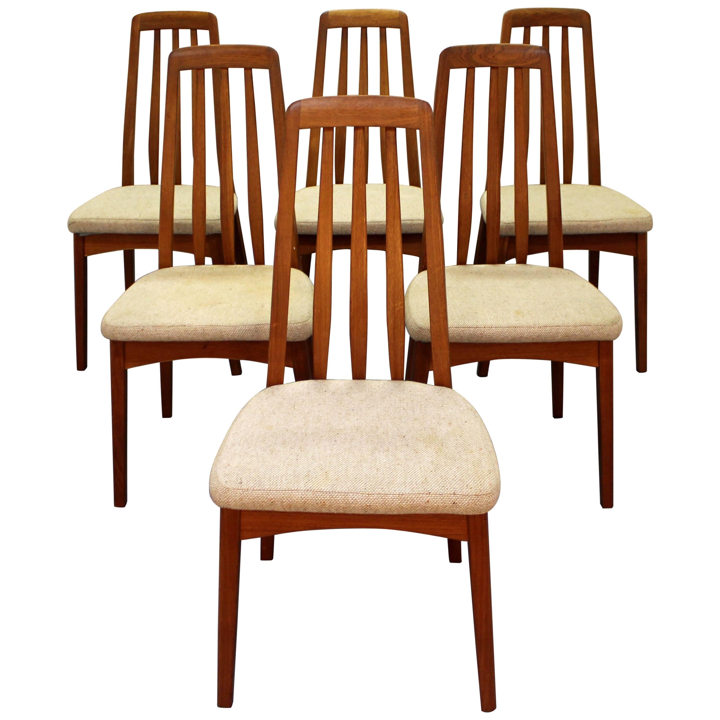Set of Six Midcentury Danish Modern Hornslet Style Teak Dining Chairs