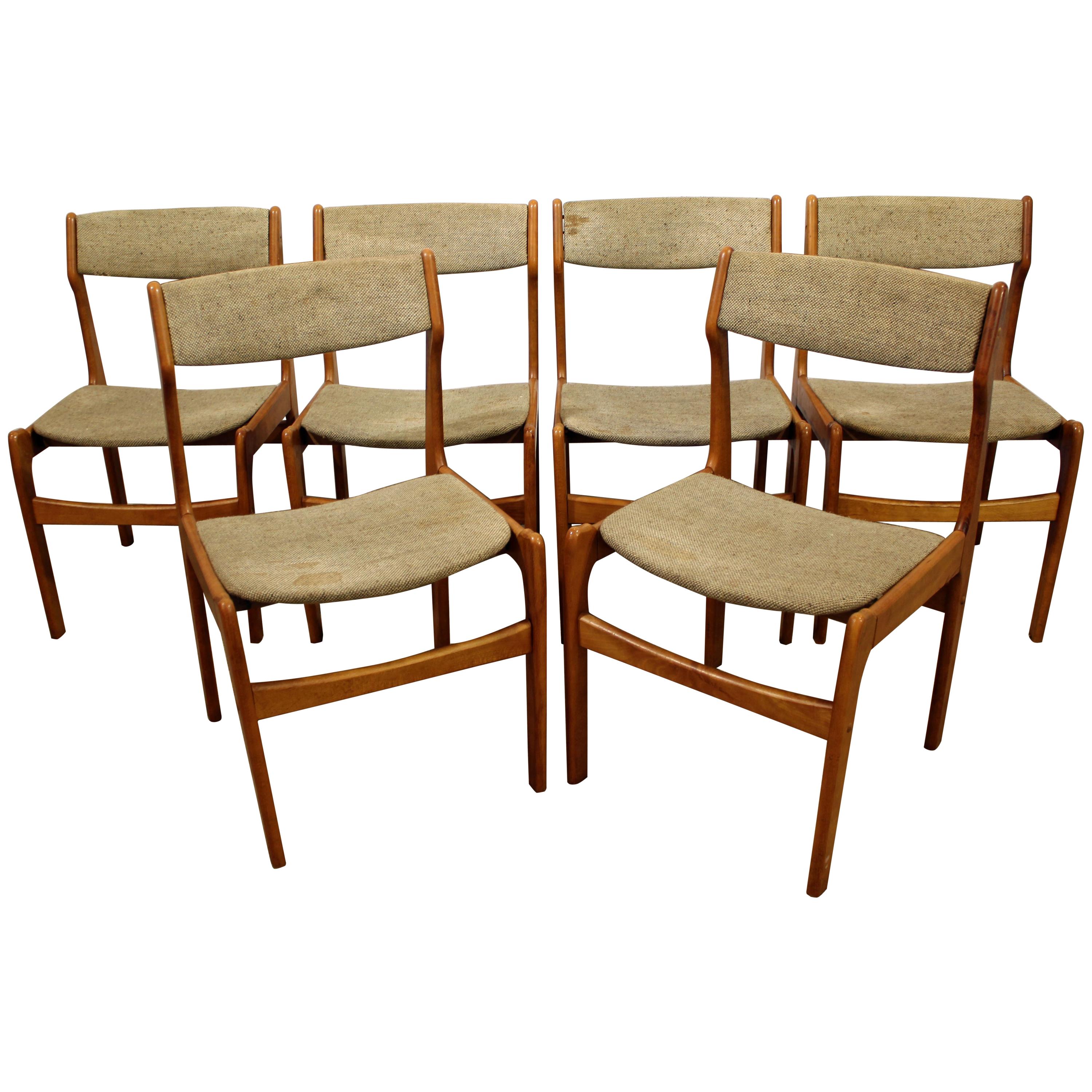 Set of Six Midcentury Danish Modern Teak Dining Chairs