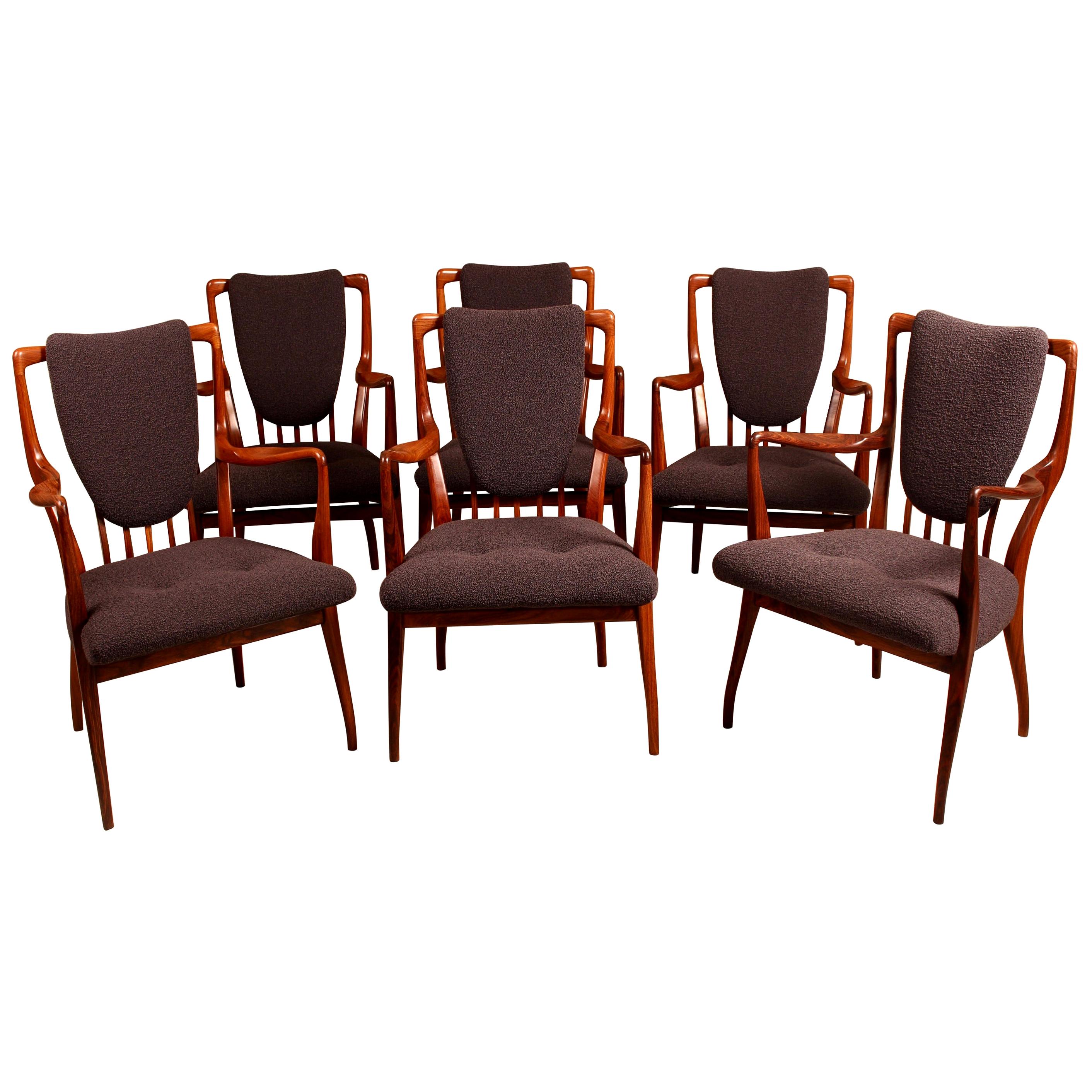 Set of Six Midcentury Dining Chairs by Andrew J Milne, for Heals London