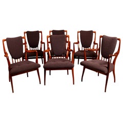 Retro Set of Six Midcentury Dining Chairs by Andrew J Milne, for Heals, London