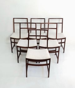 Set of Six Midcentury Dining Chairs by Renato Venturi for MIM Roma Italy
