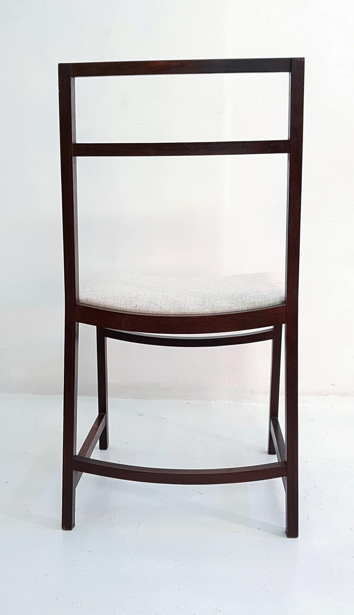 Set of Six Midcentury Dining Chairs by Renato Venturi for MIM Roma Italy 2