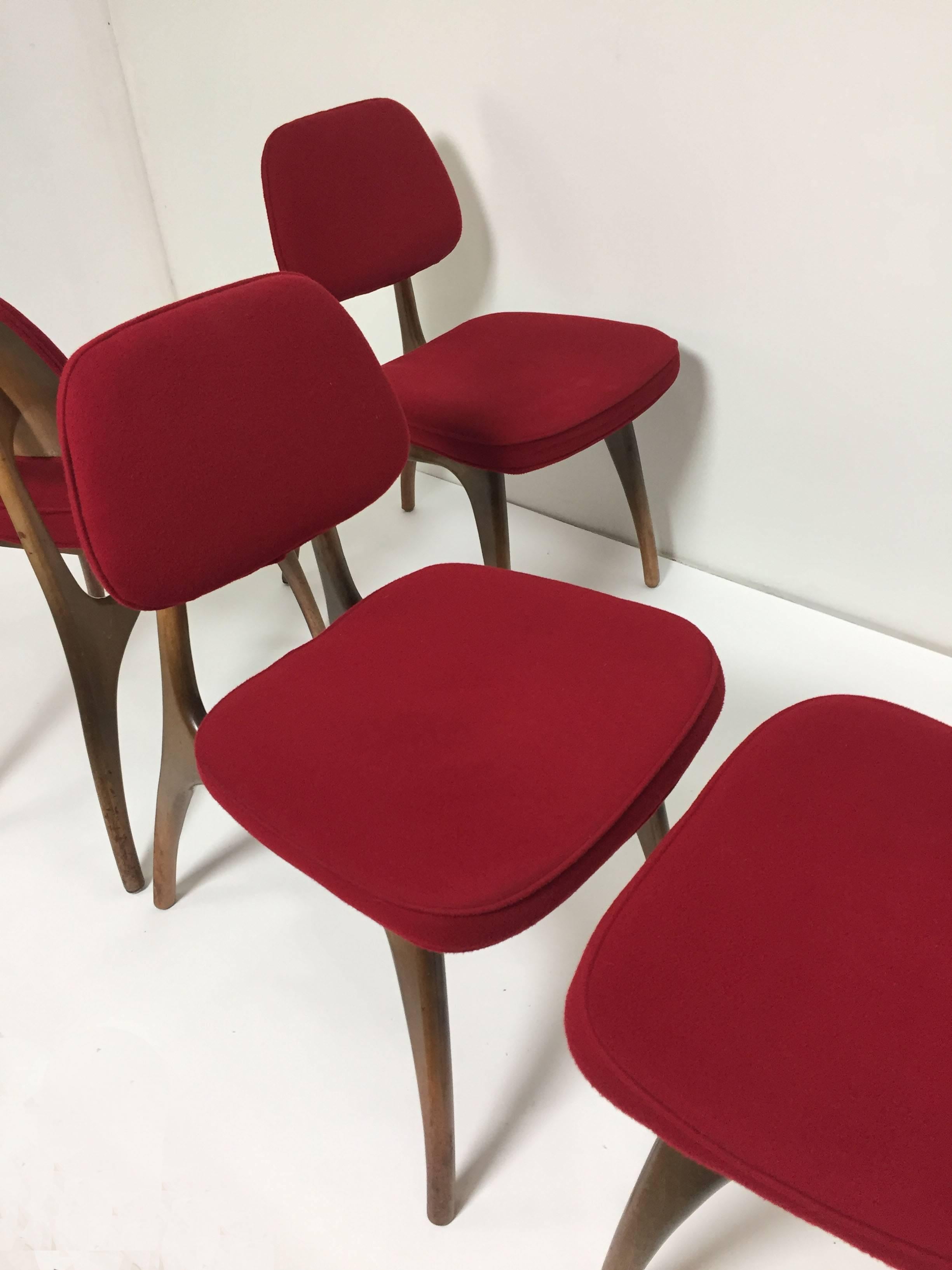 American Set of Six Midcentury Dining Chairs