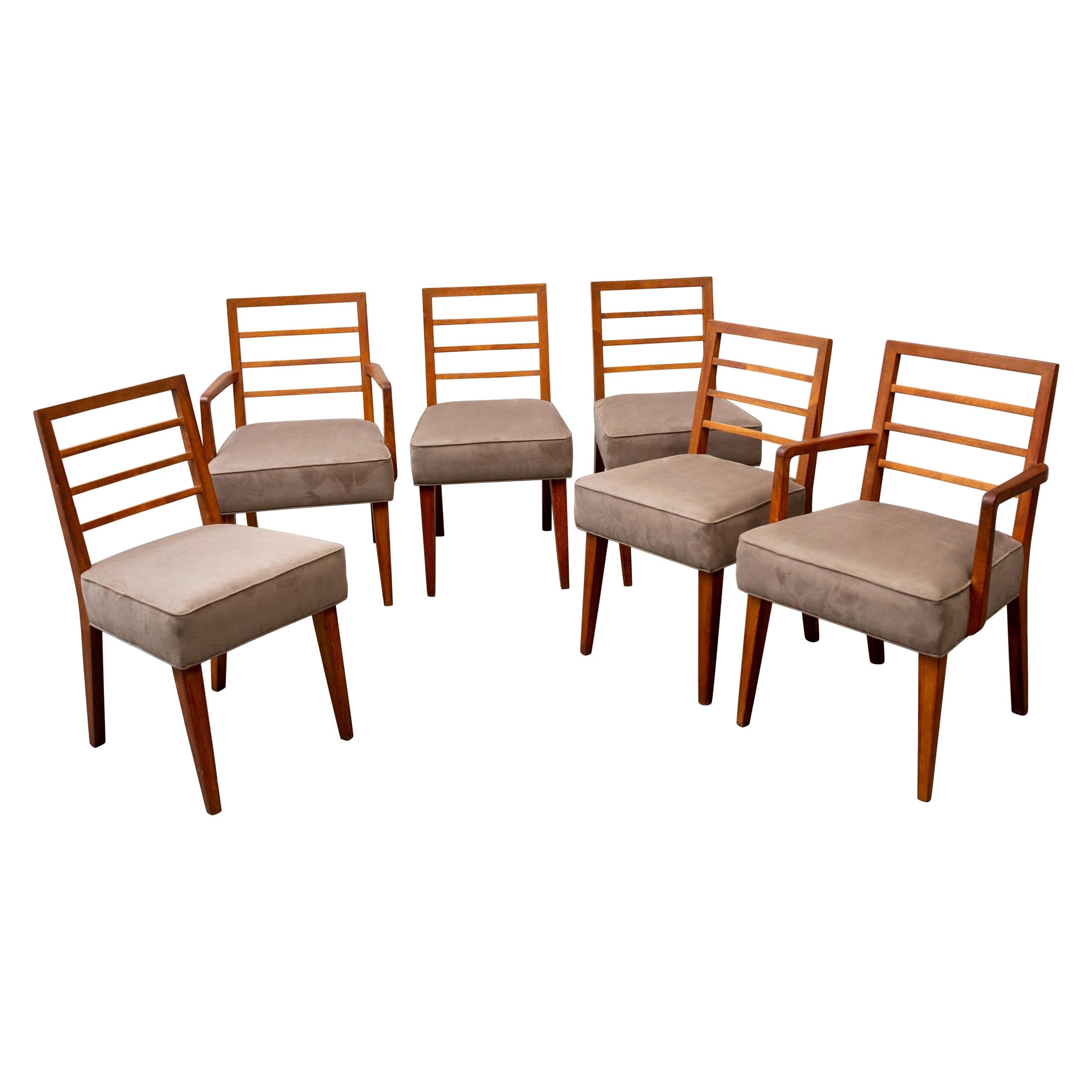 Set of Six Midcentury Dining Chairs